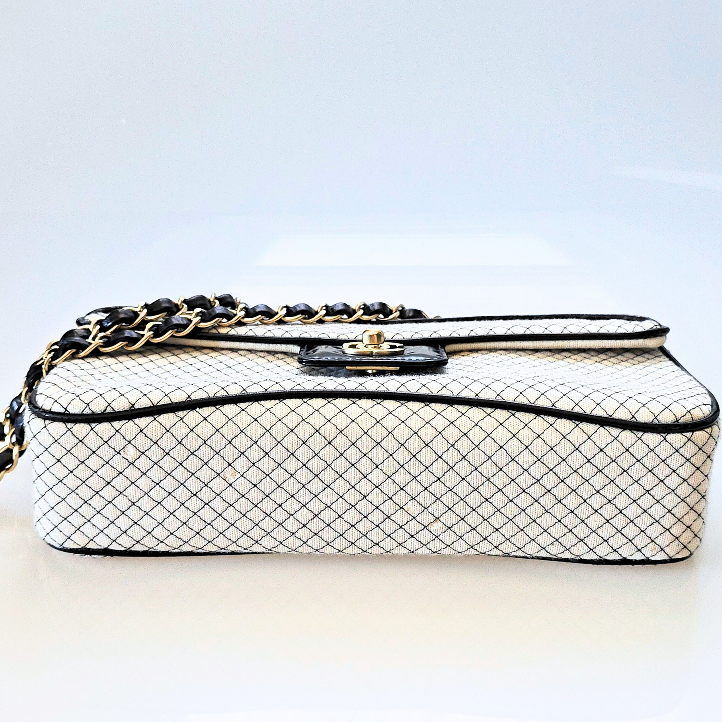 Chanel East West Jersey Flap Bag
