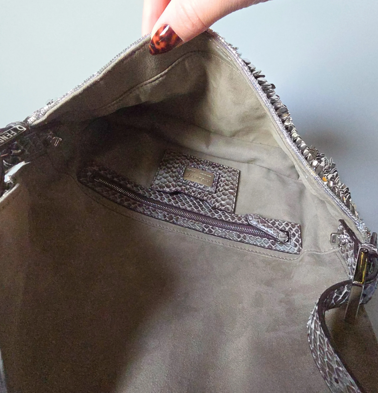 RESERVE ITEM- MISSWORLDWIDE Fendi Baguette Dragon Scale Armor