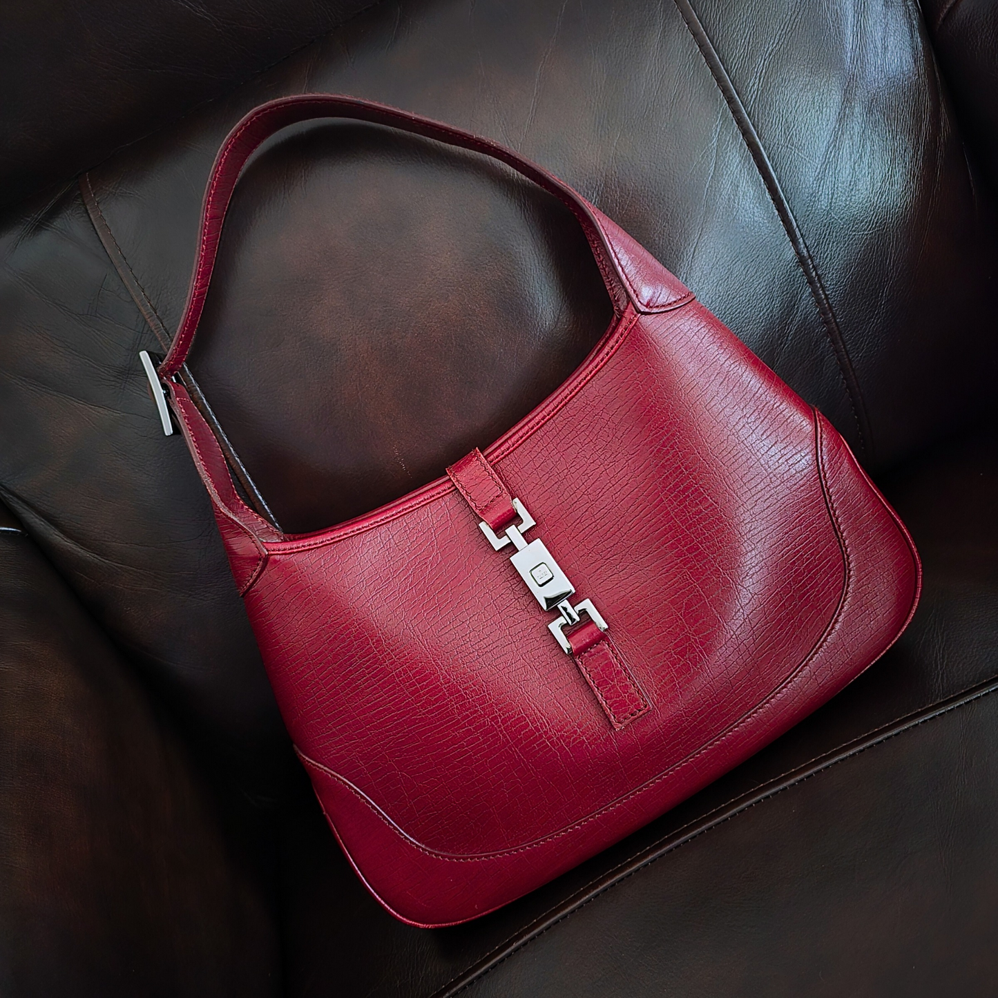 Gucci Jackie Red Leather Vintage