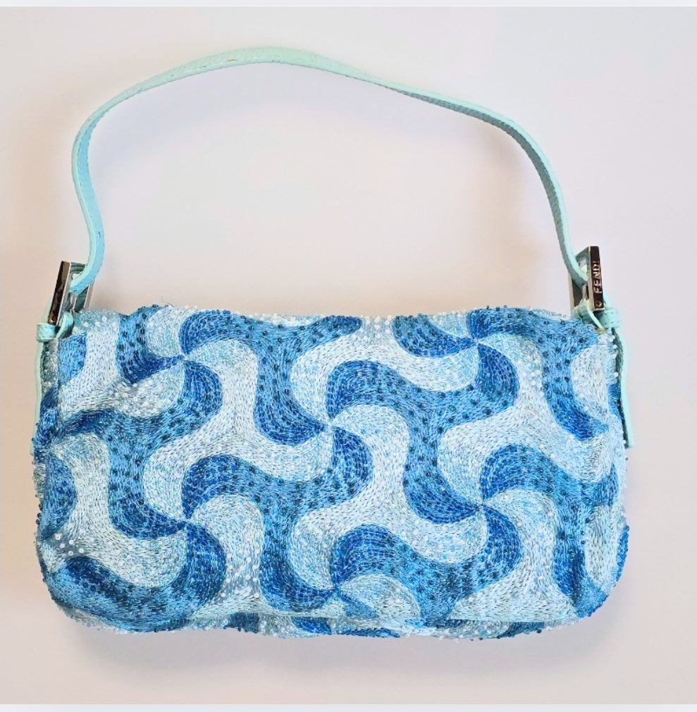 Fendi Baguette Beaded Swirl Stitch