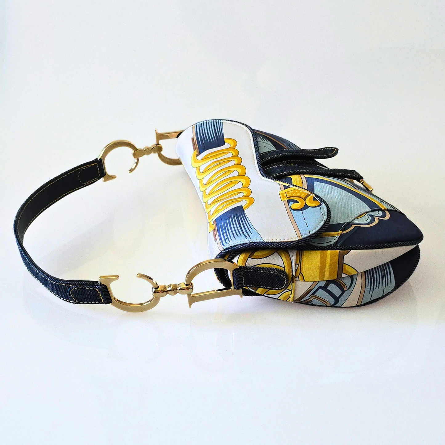 Dior Satin Printed Saddle Bag ASO SATC