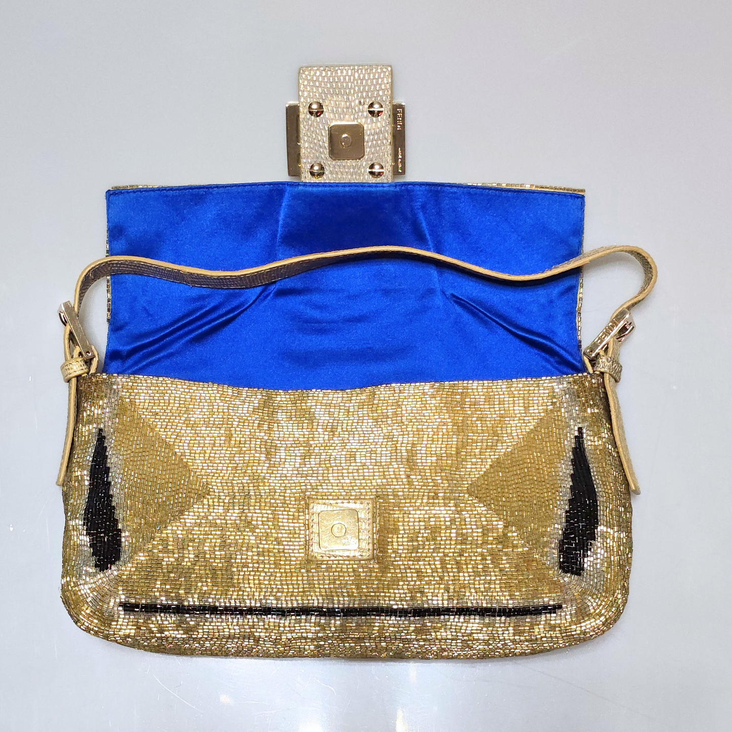 Fendi Baguette Beaded with Lizard Detail