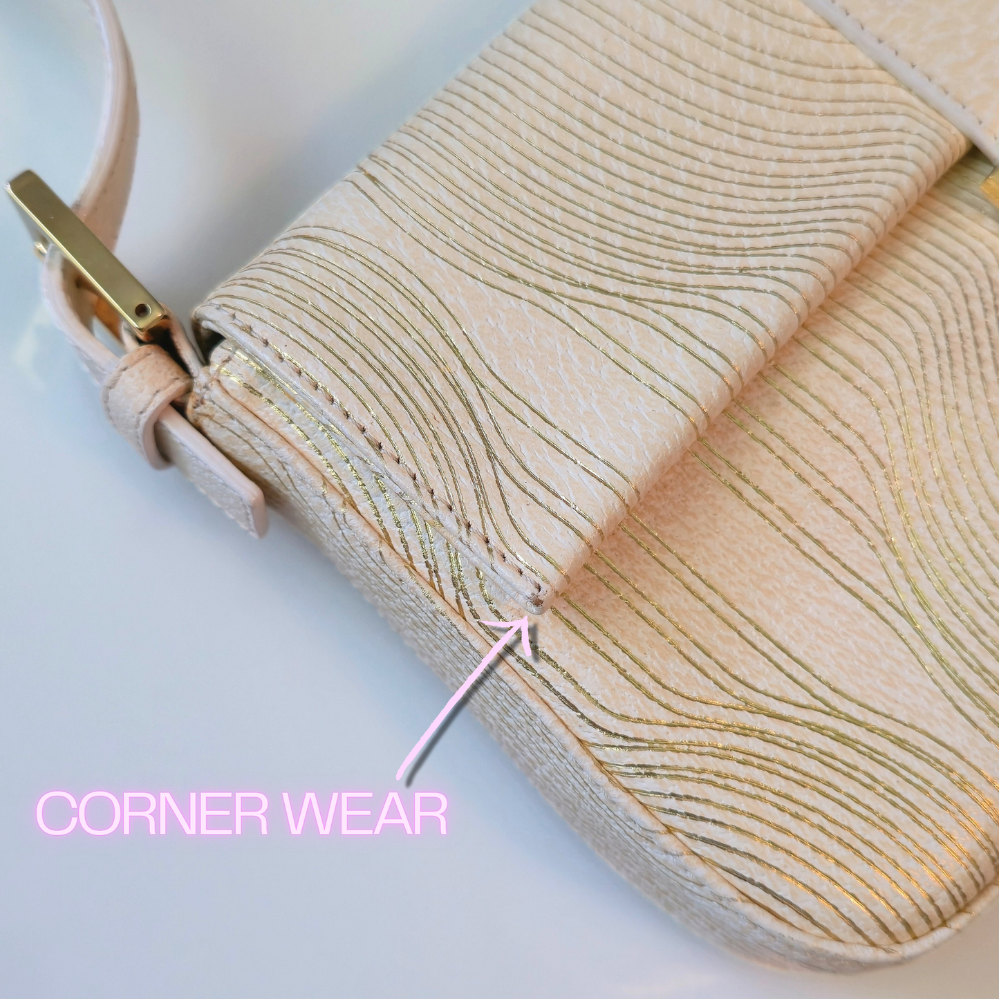 Fendi Baguette Gold Onlay