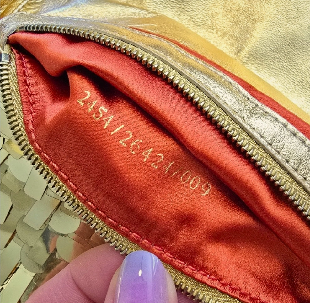 Fendi Baguette Sequins Gold