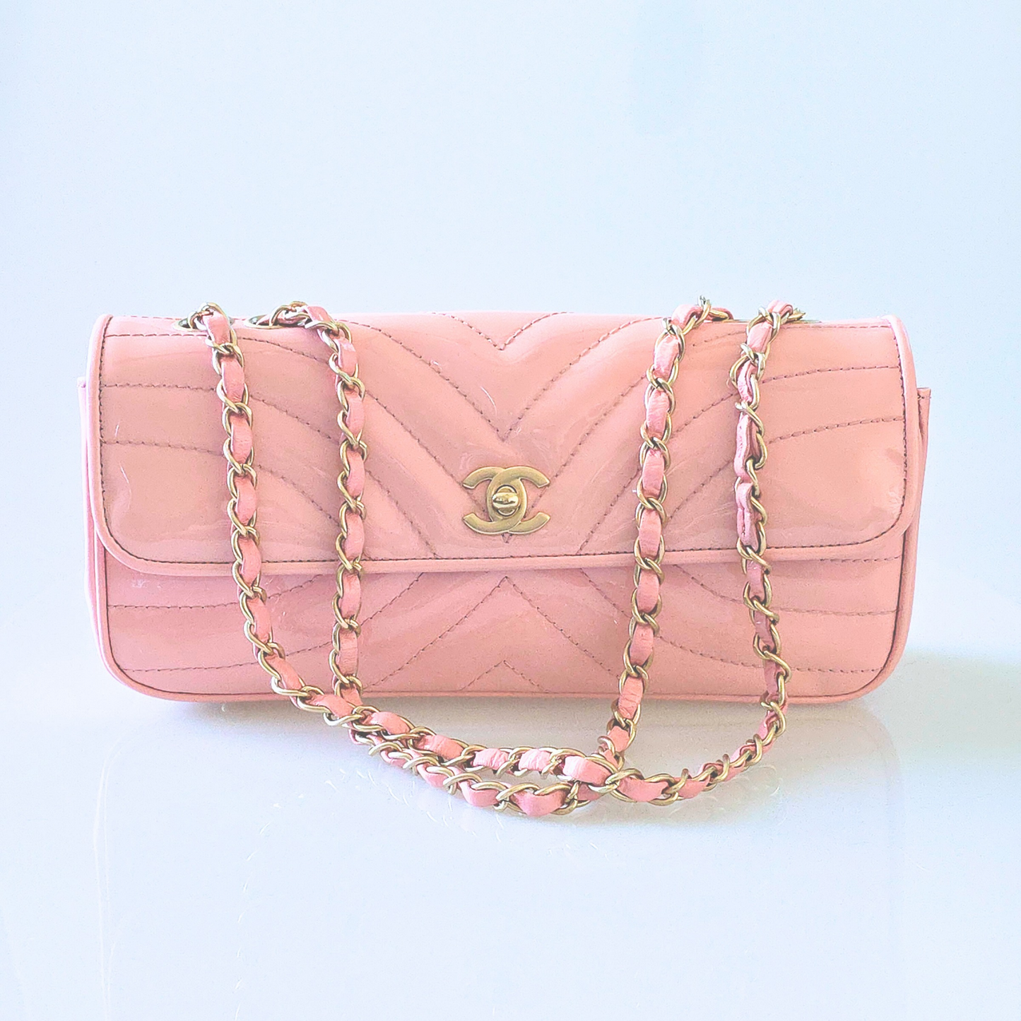 Chanel East West V-Stitch Shoulder Bag