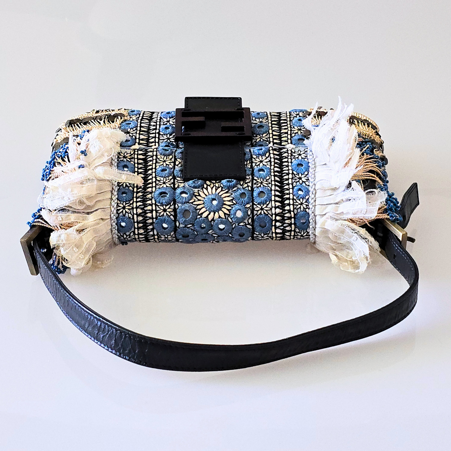 Fendi Baguette Beaded Fringe with Mirror Detail