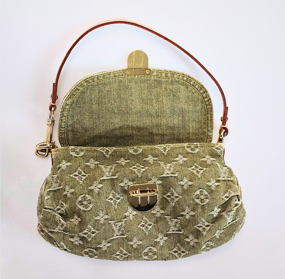Louis Vuitton Mini Denim Pleaty in Green