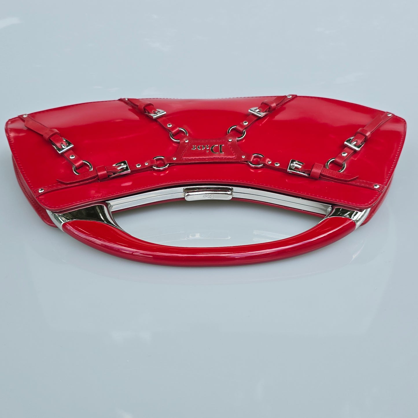 Dior Bondage Bag Red Patent Leather
