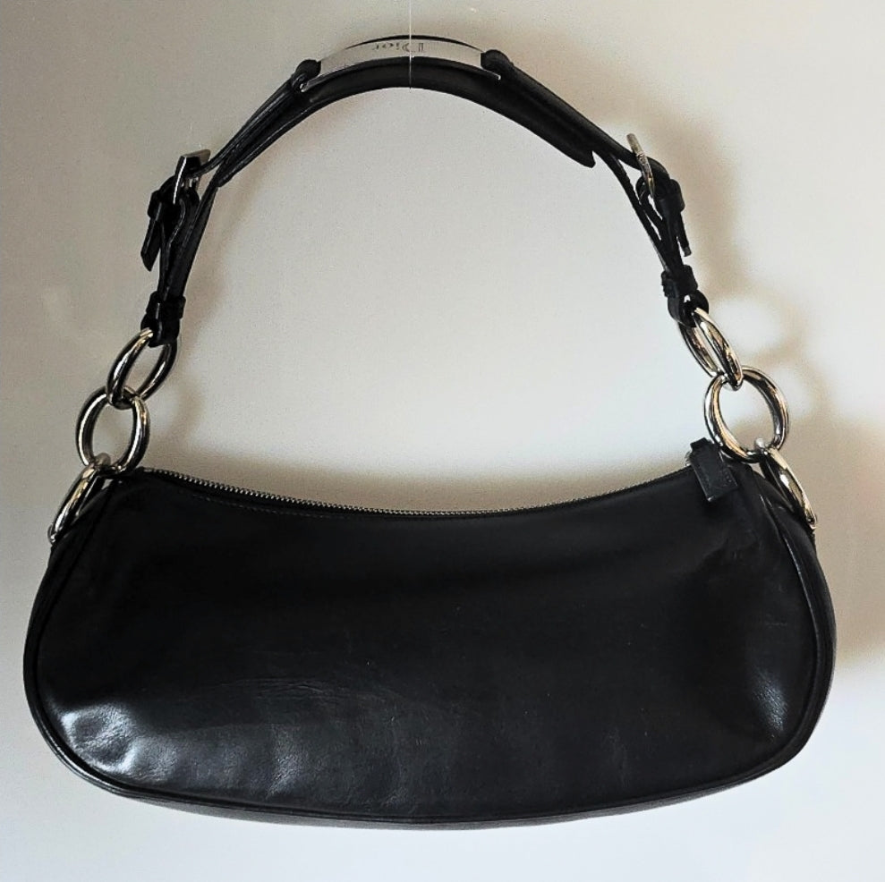 Dior Diva Shoulder Bag in Full Black Leather