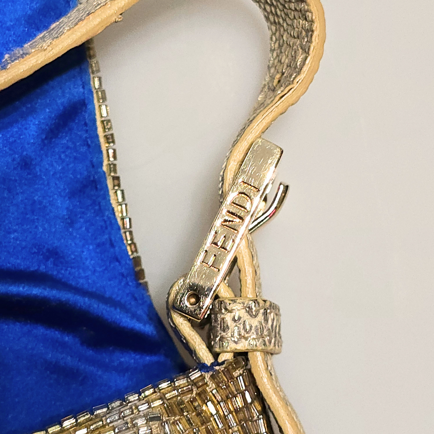 Fendi Baguette Beaded with Lizard Detail