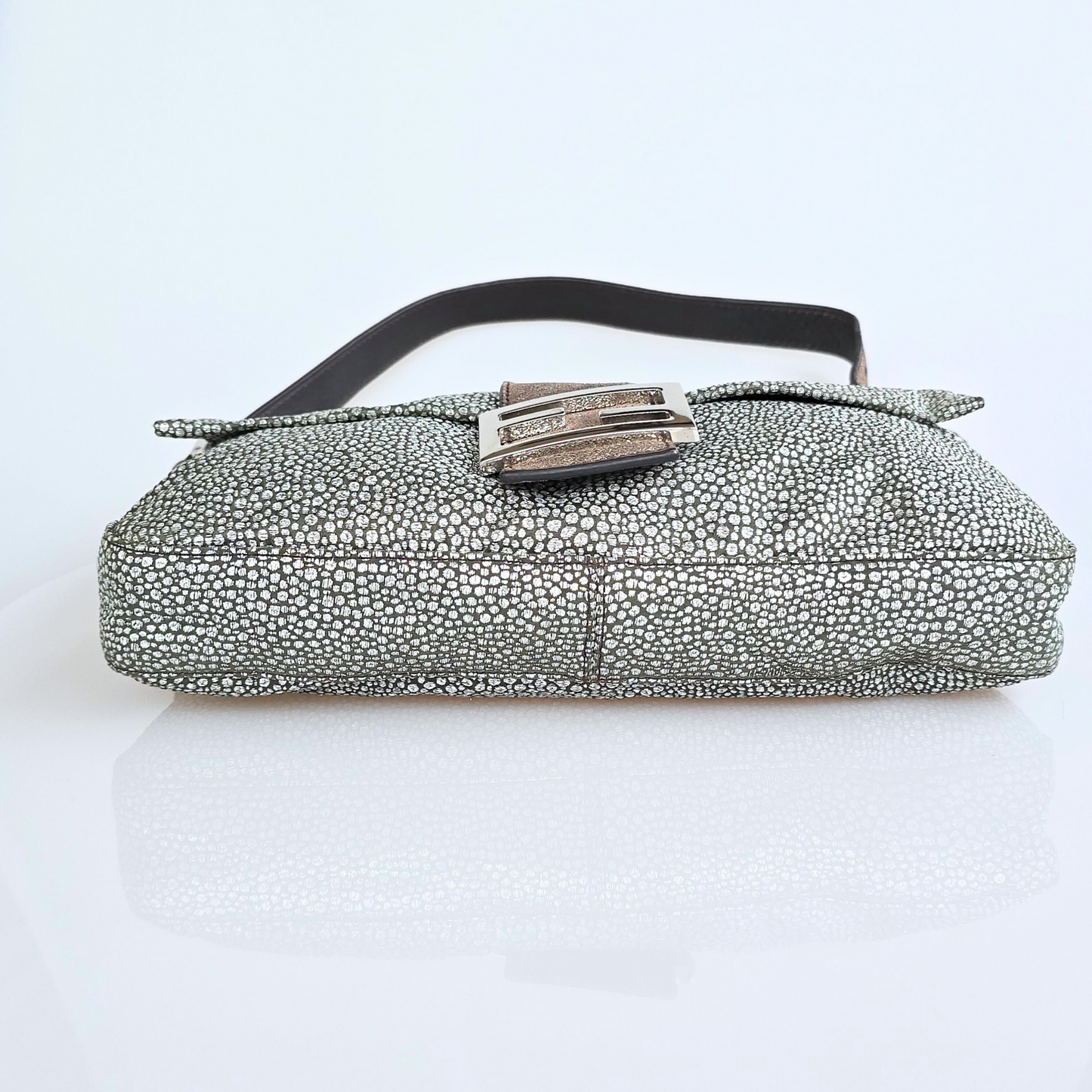 Fendi Baguette in Silver Lurex