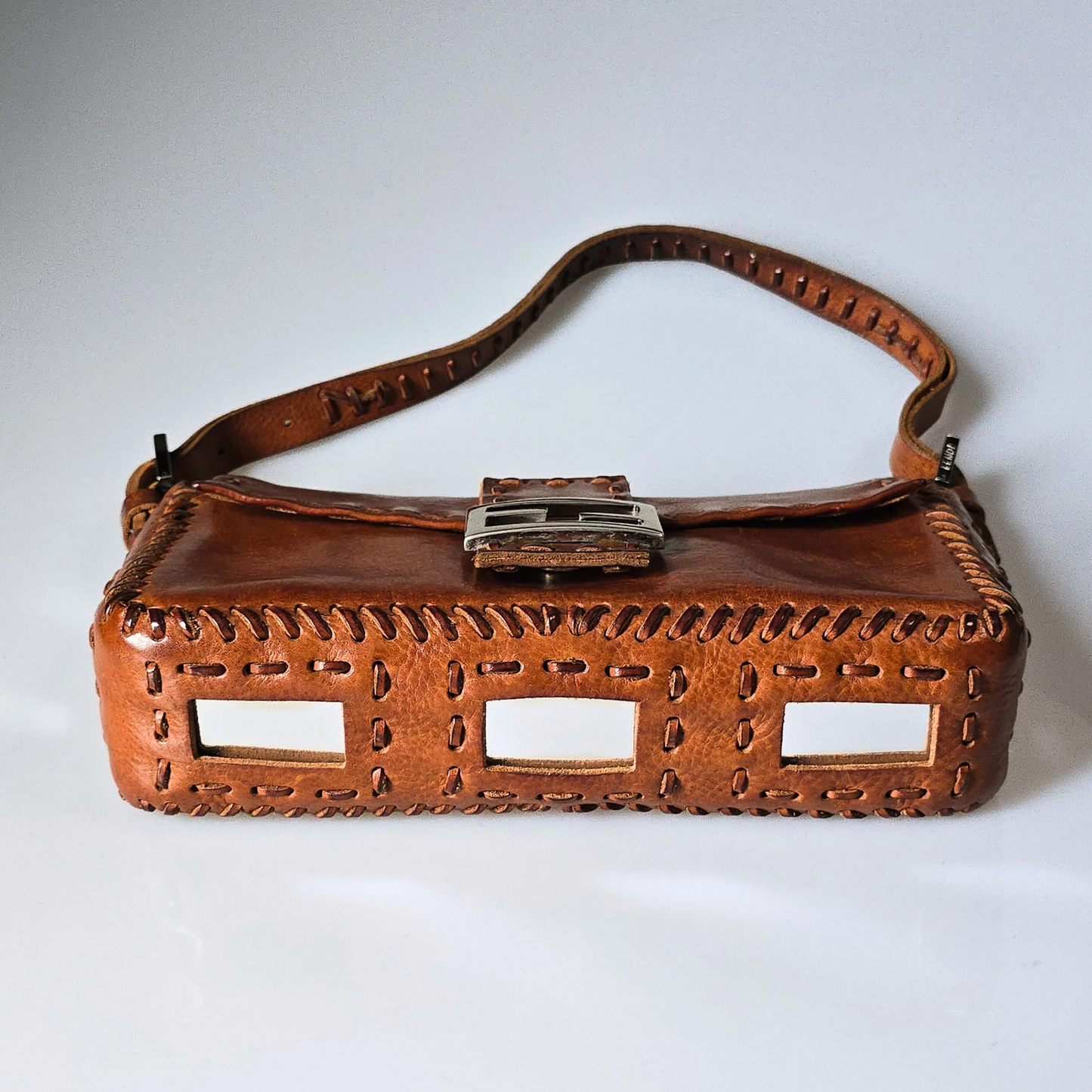 Fendi Baguette Whipstitch Mirror Detailing