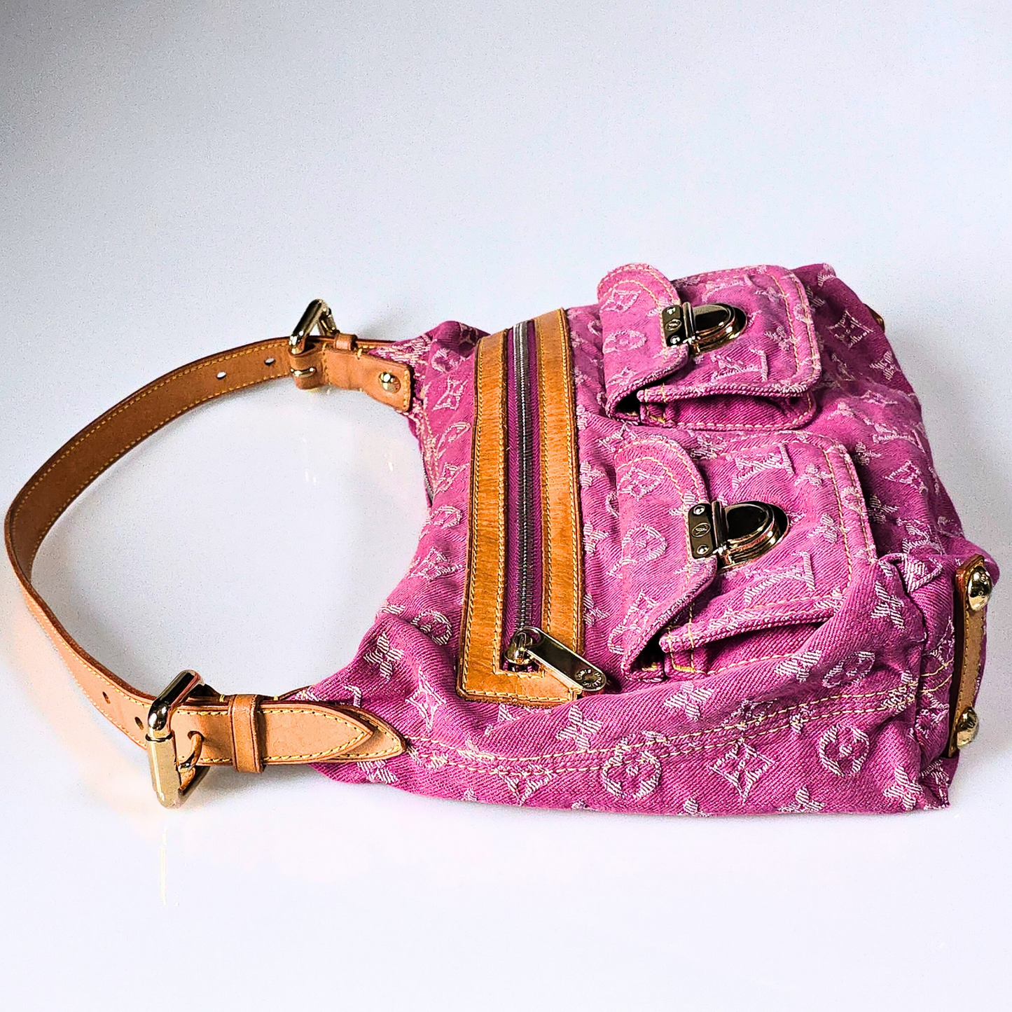 Louis Vuitton Denim Baggy PM Pink Vintage