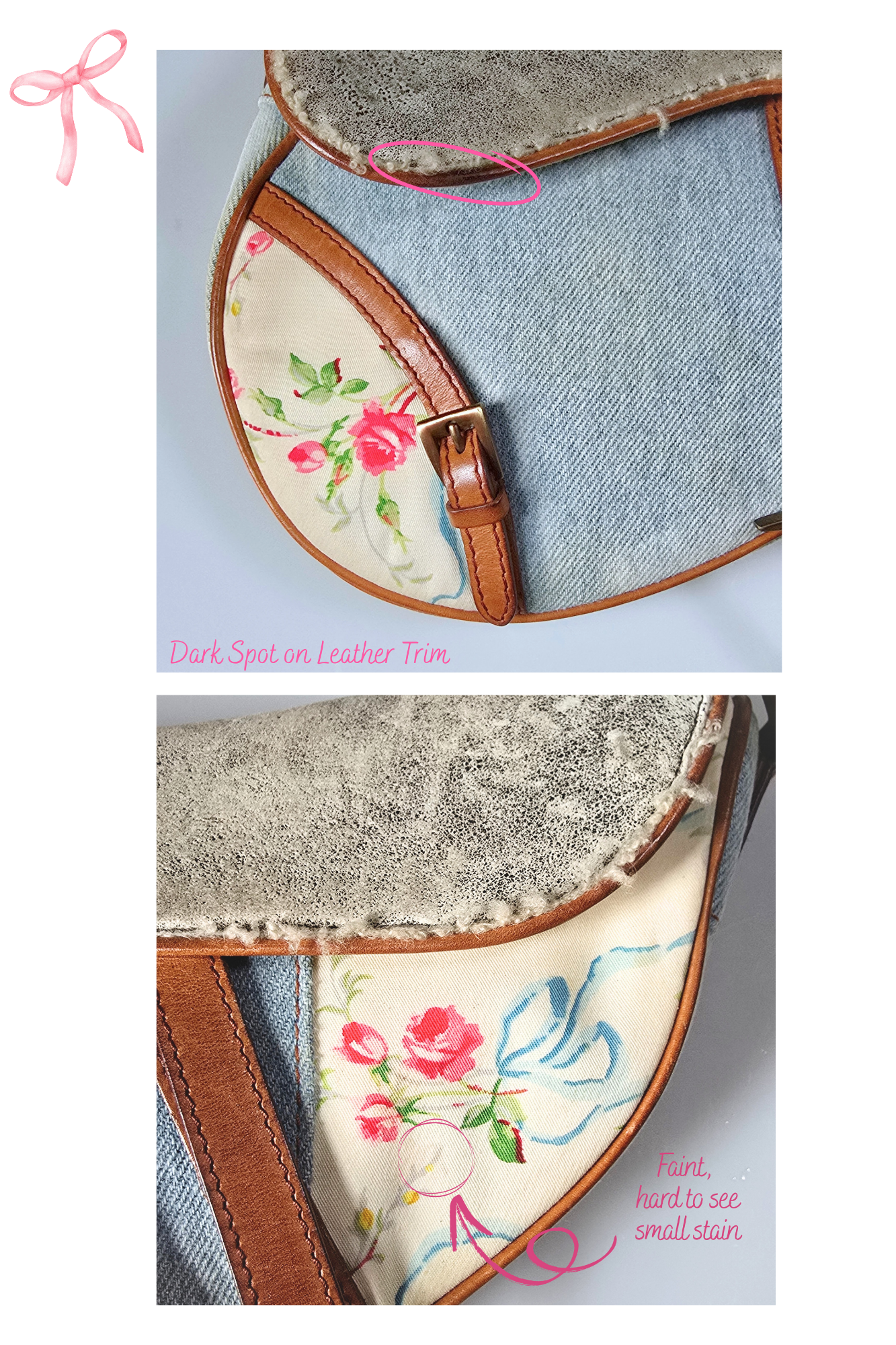 Dior Saddle Bag Denim Shearling