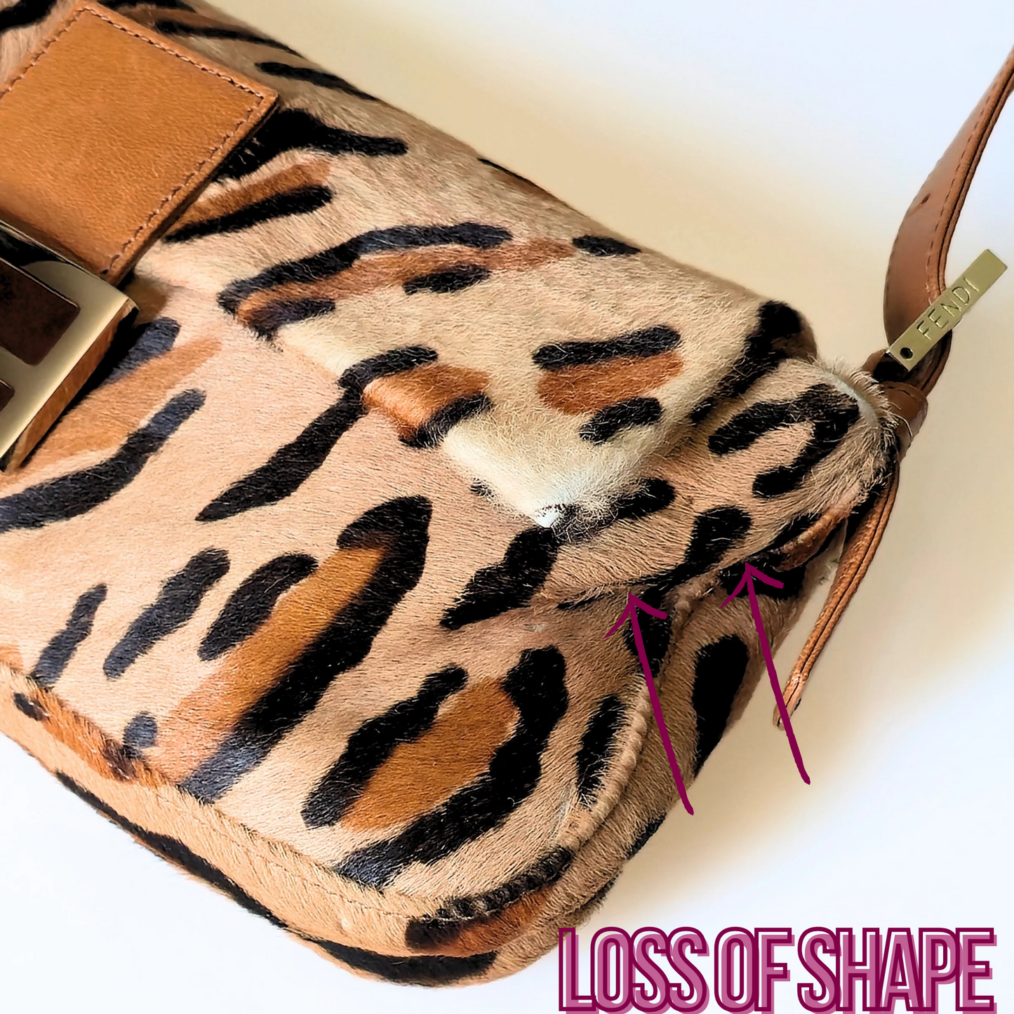 Fendi Baguette Leopard Print Pony Hair