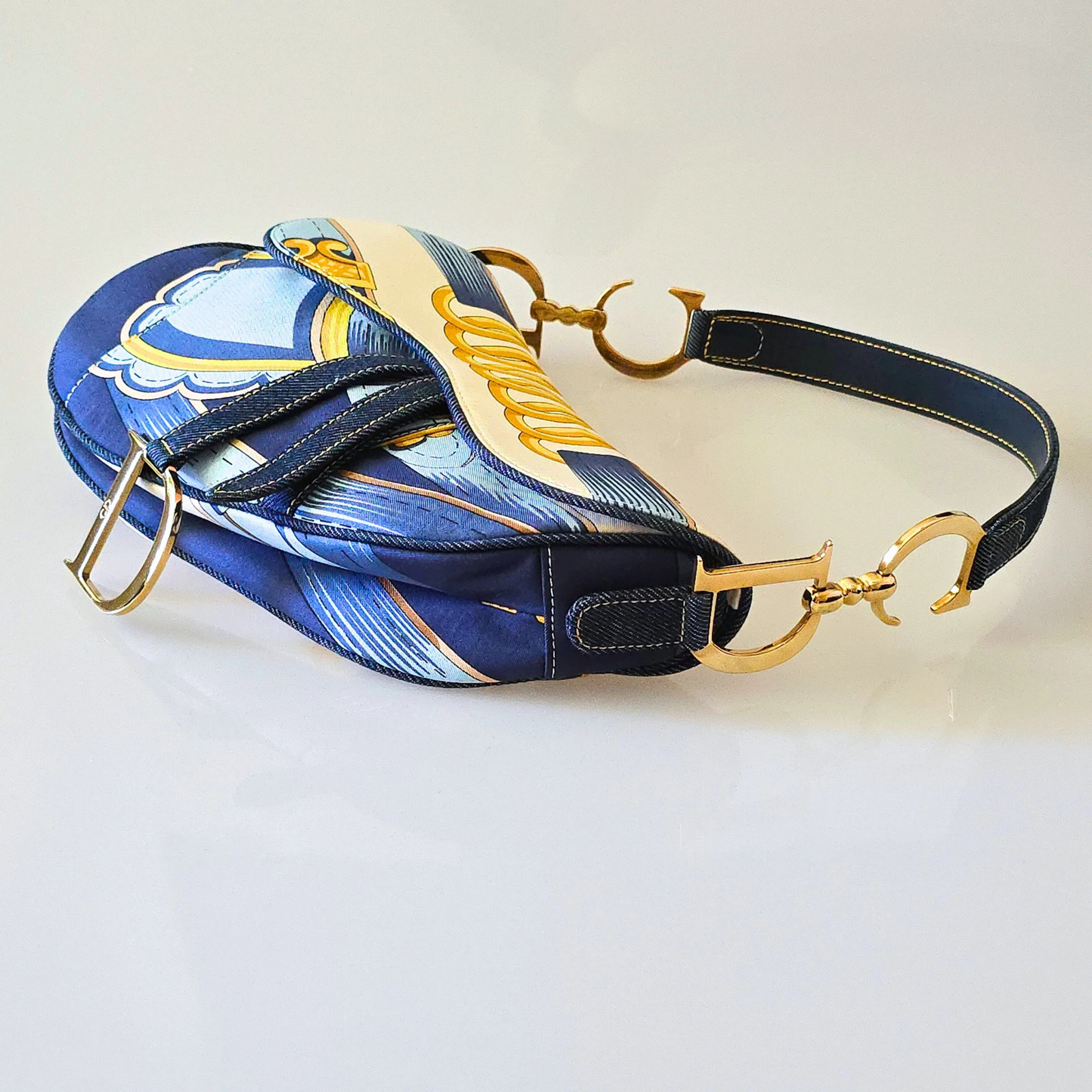 Dior Satin Printed Saddle Bag ASO SATC