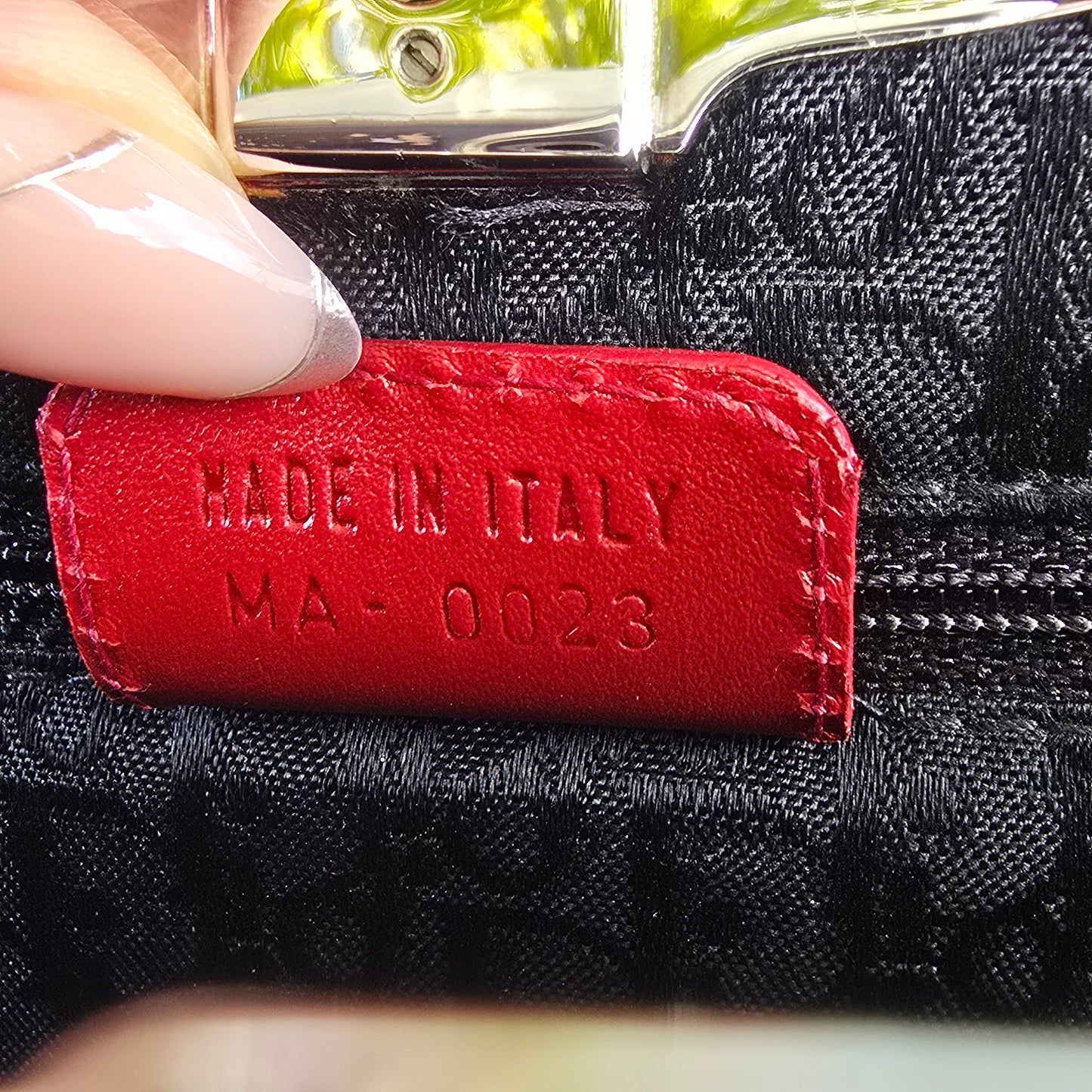 Dior Bondage Bag Red Patent Leather