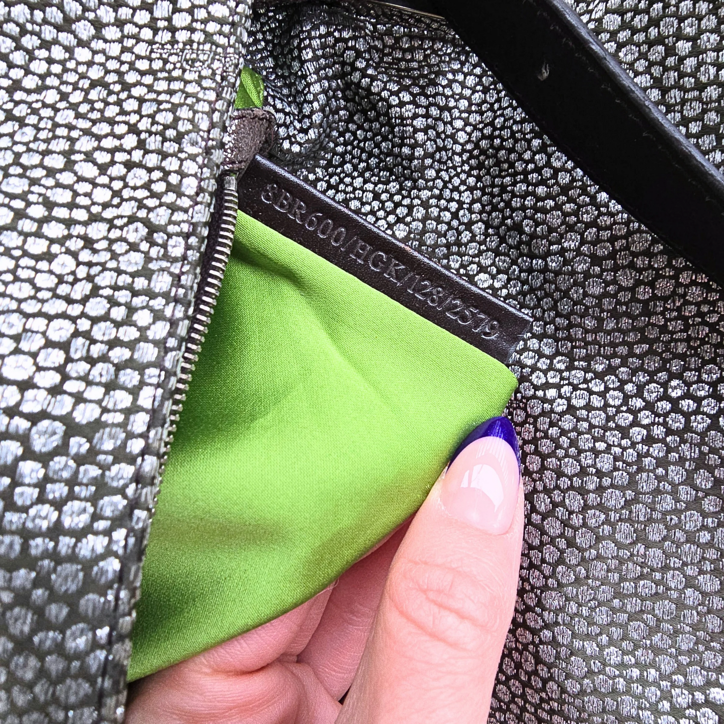 Fendi Baguette in Silver Lurex