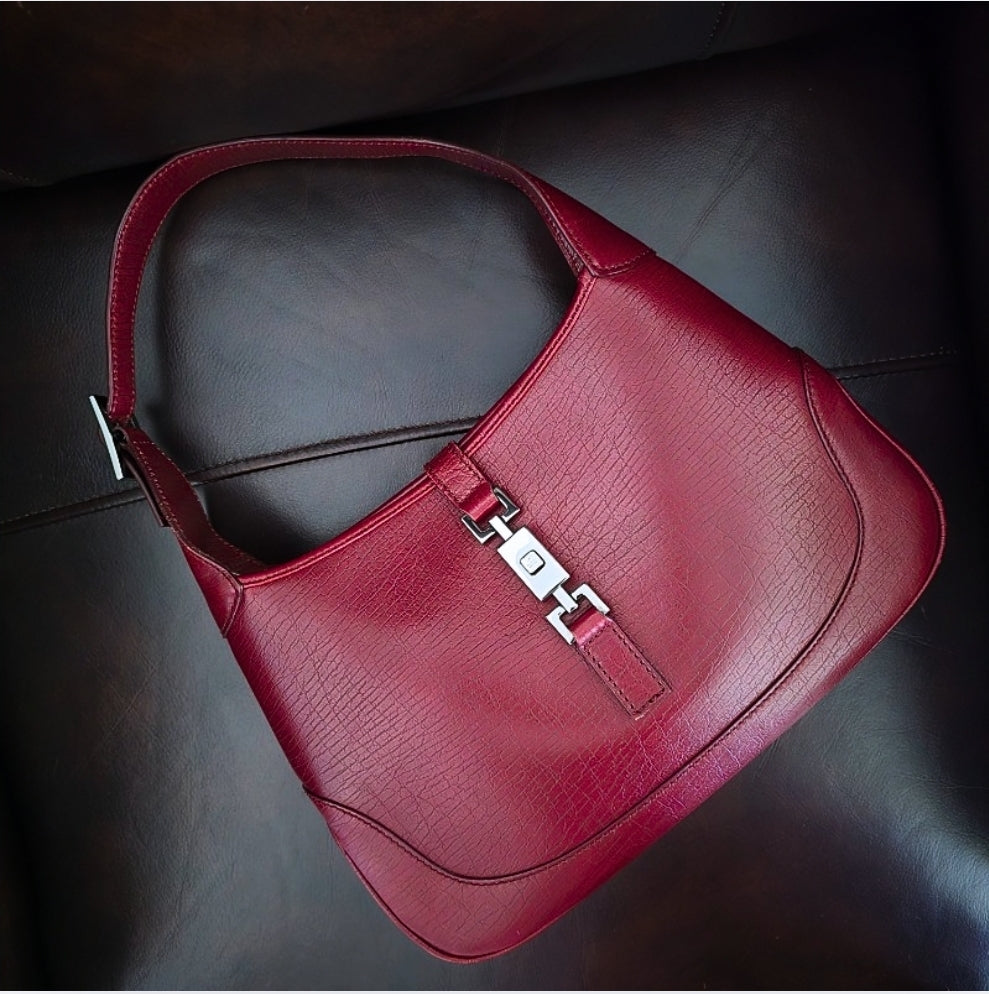 Gucci Jackie Red Leather Vintage