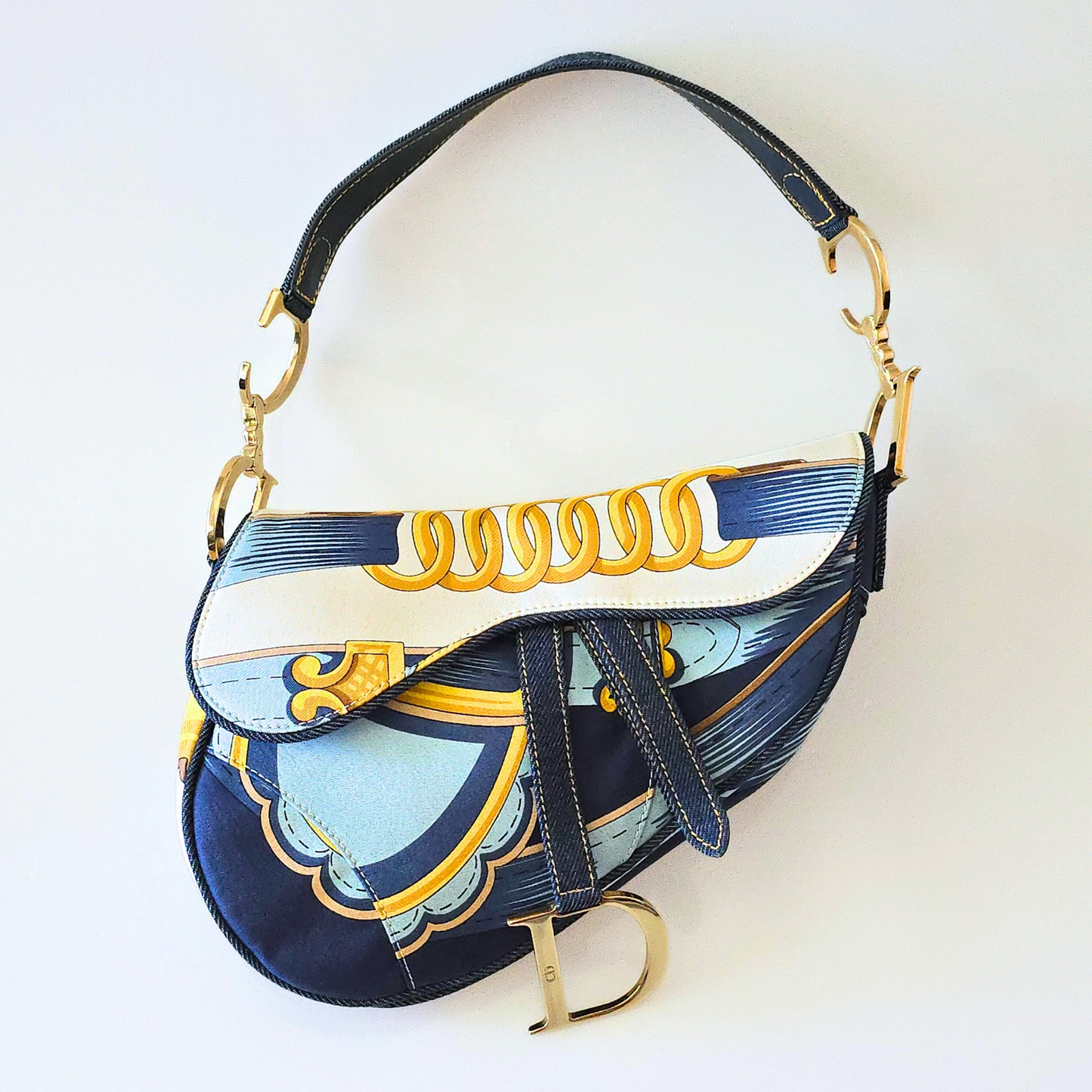 Dior Satin Printed Saddle Bag ASO SATC