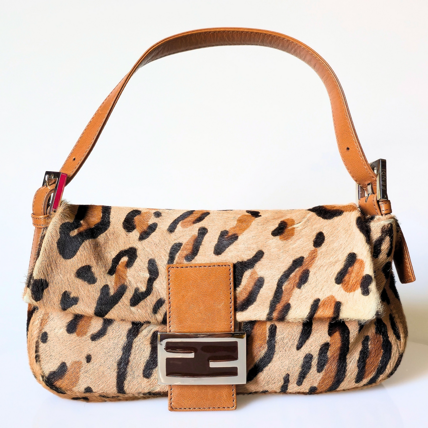 Fendi Baguette Leopard Print Pony Hair