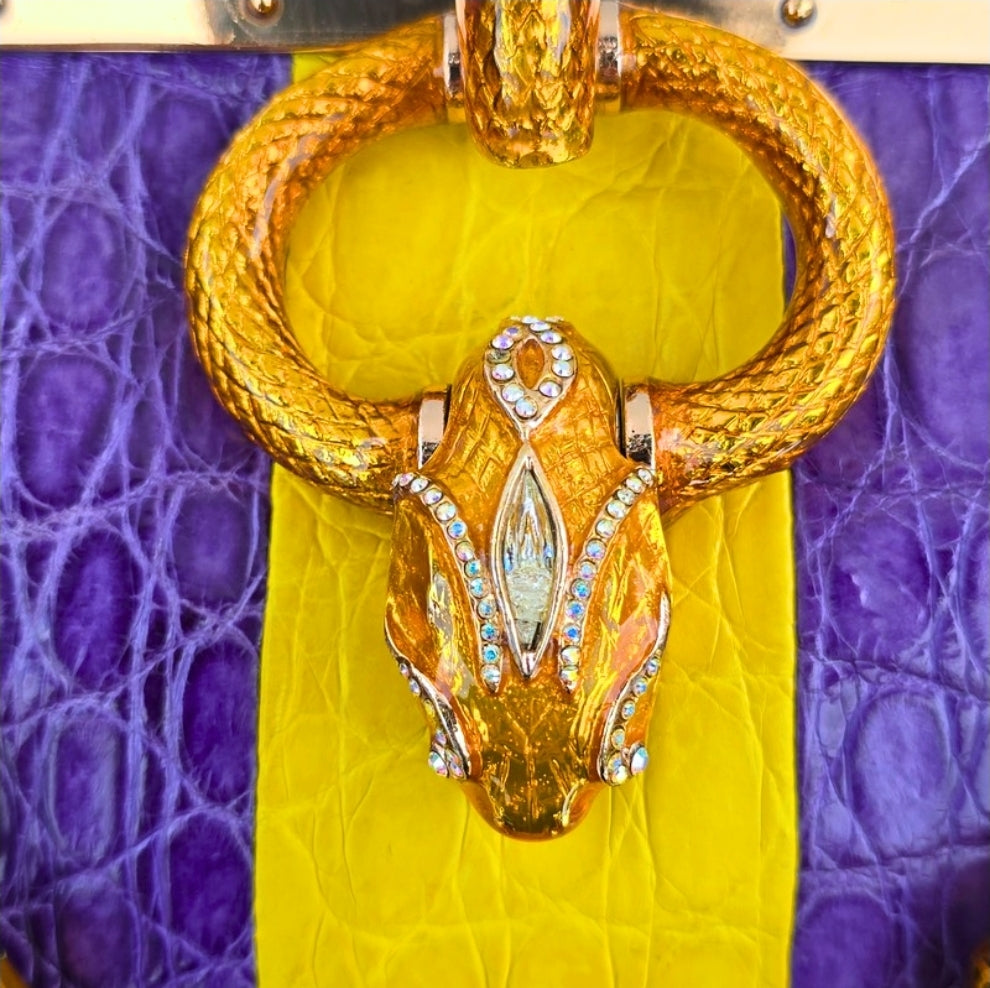 Gucci by Tom Ford Limited Edition Serpent Frame Bag with Alligator Trim