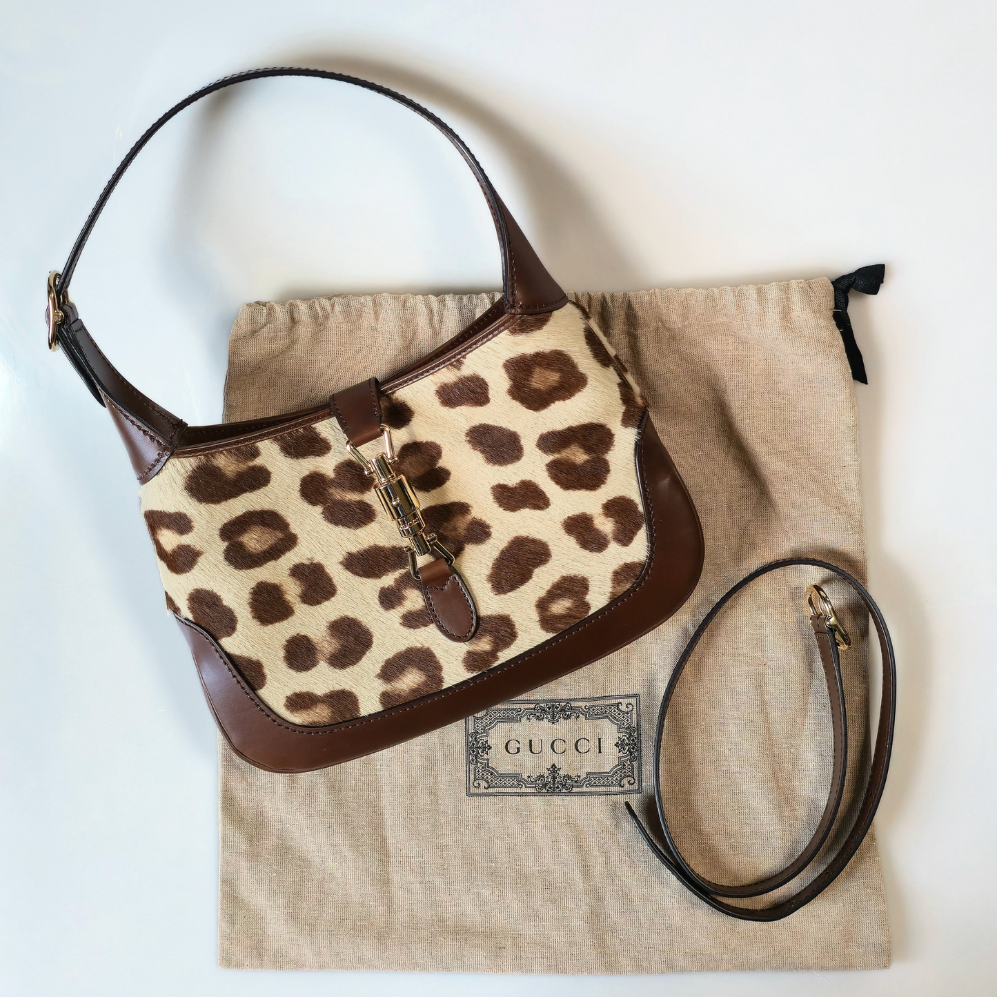 Gucci Jackie Leopard Pony Hair