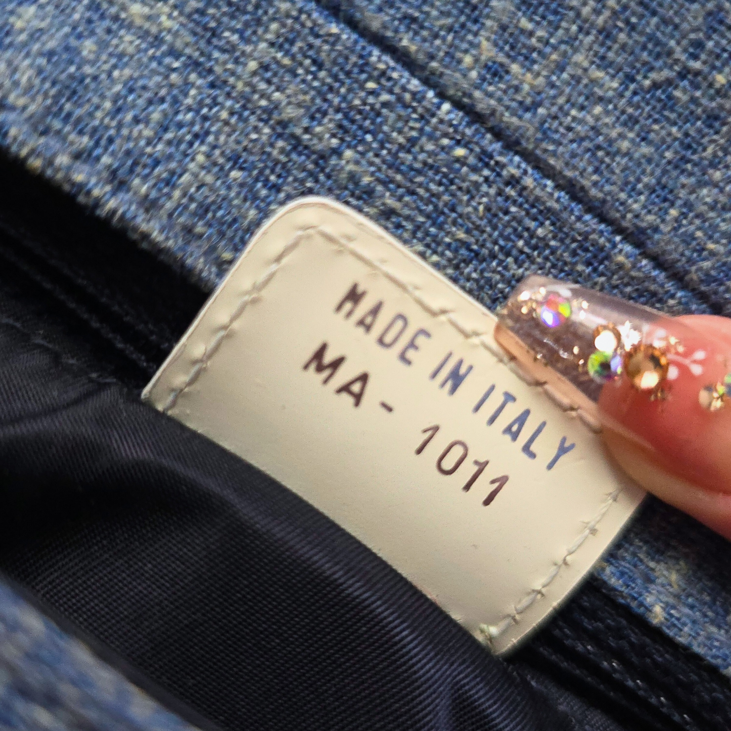 Dior Denim Malice Swarovski Crystal Studded with Metallic Embroidered Butterflies