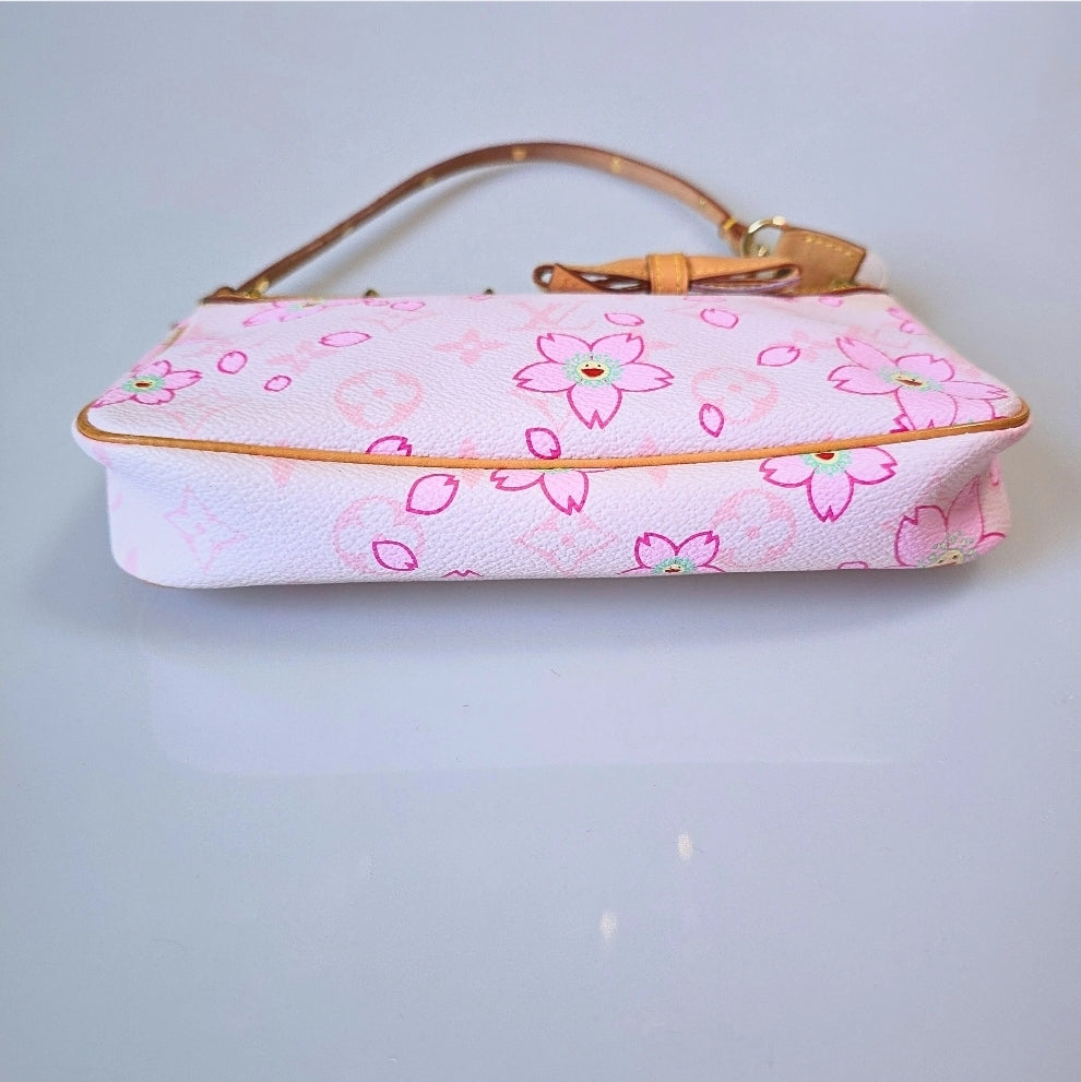 Louis Vuitton Limited Edition Takashi Murakami Cherry Blossom Pochette Sakura Pink