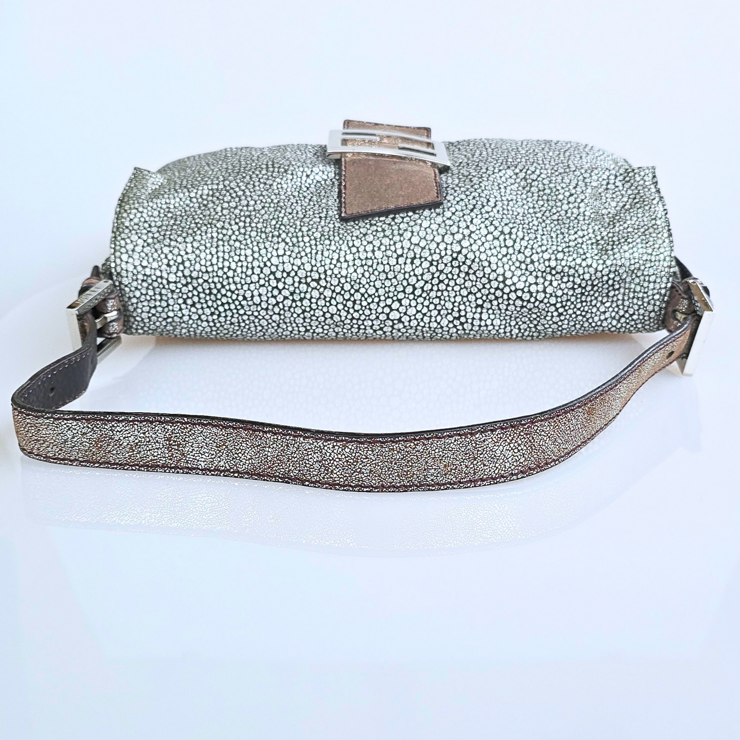 Fendi Baguette in Silver Lurex