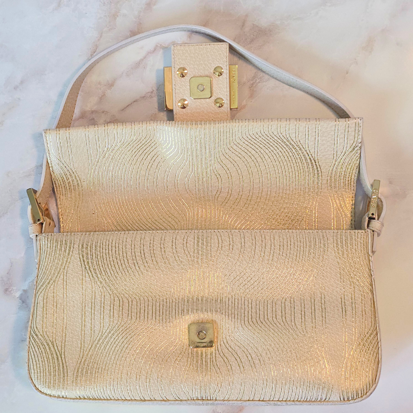 Fendi Baguette Gold Onlay