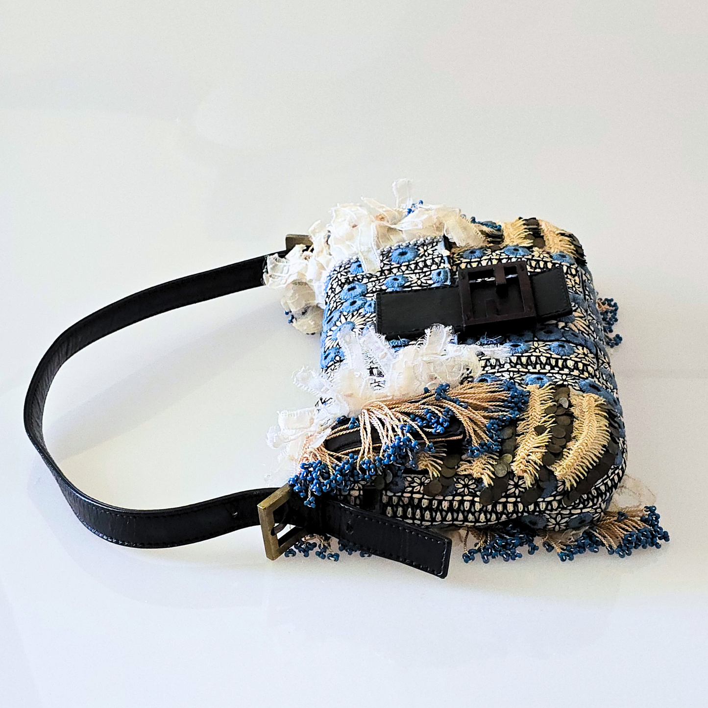 Fendi Baguette Beaded Fringe with Mirror Detail