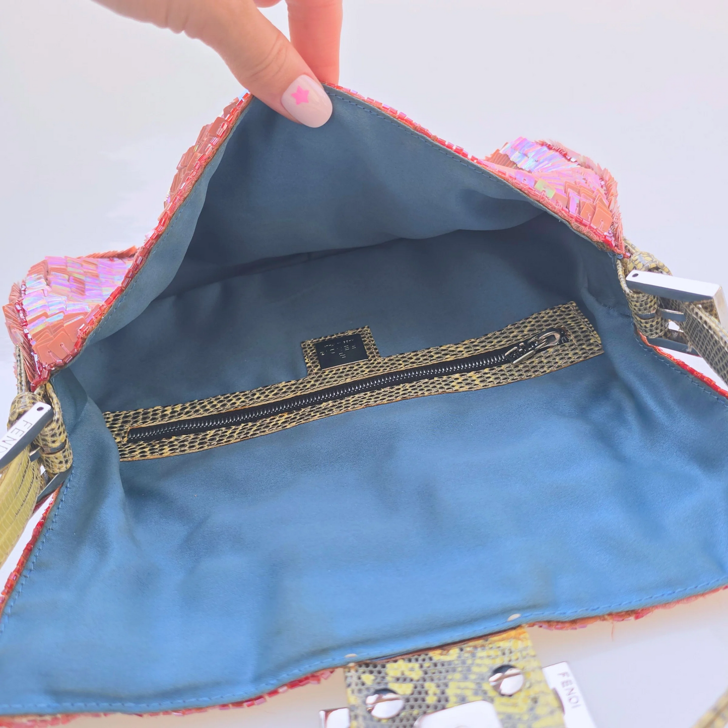 Fendi Baguette Sequins with Beaded Detail
