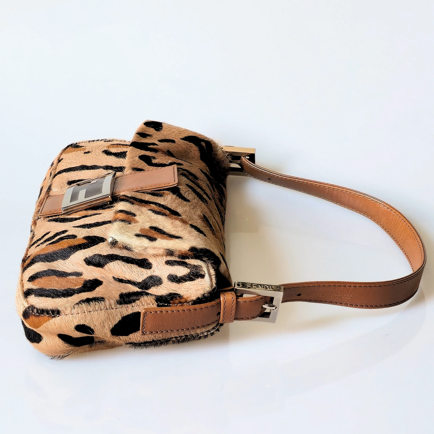 Fendi Baguette Leopard Print Pony Hair