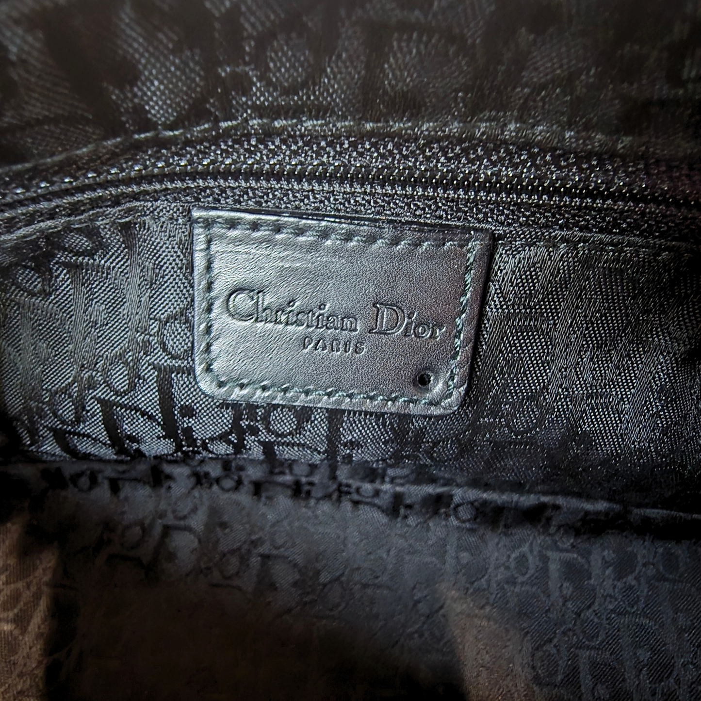 Dior Diva Shoulder Bag in Full Black Leather