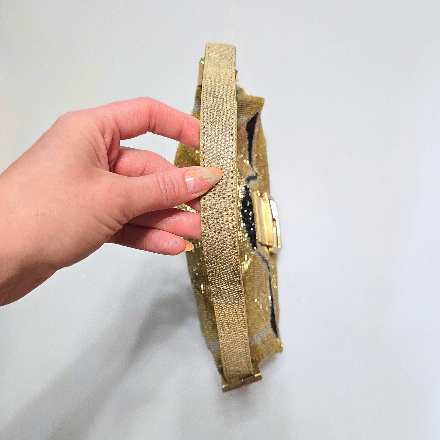Fendi Baguette Beaded with Lizard Detail