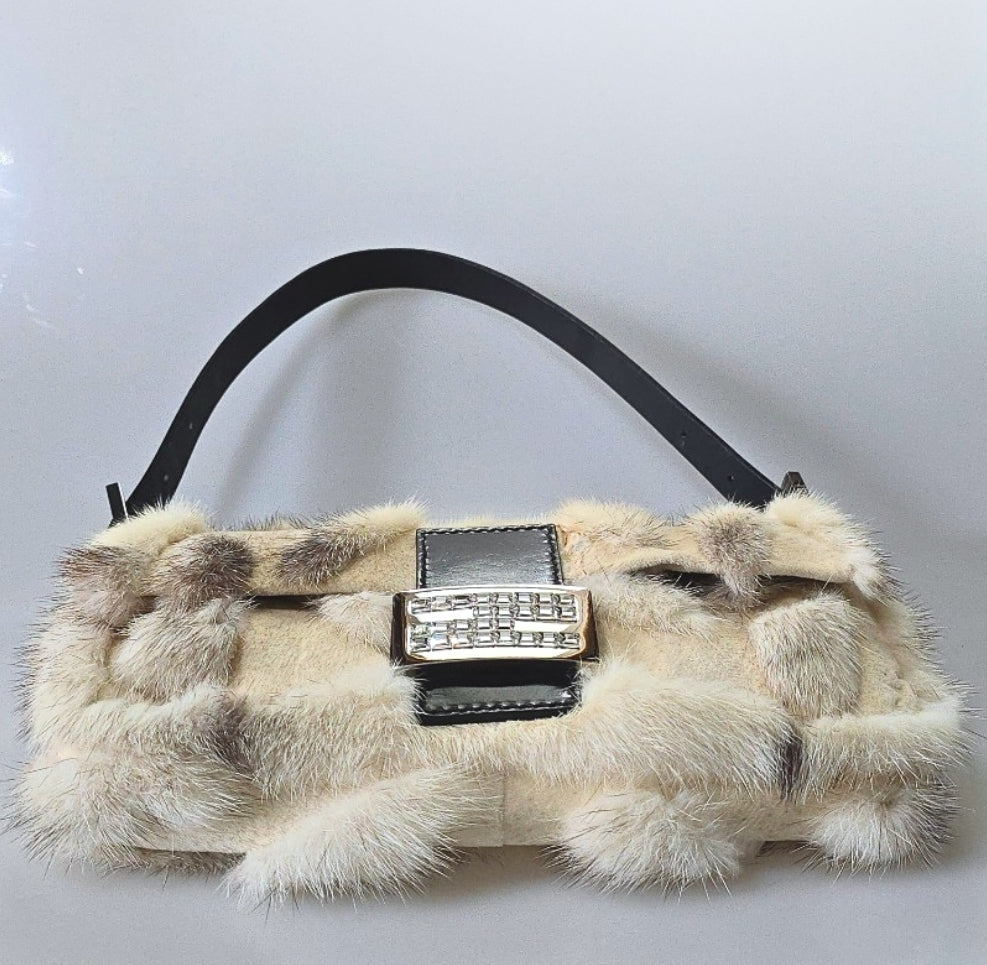Fendi Baguette Mink Patchwork
