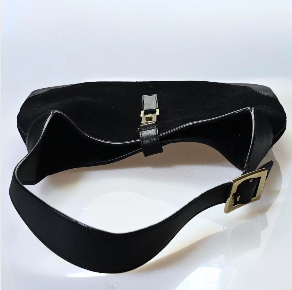 Gucci Jackie Vintage Suede with Gold Hardware