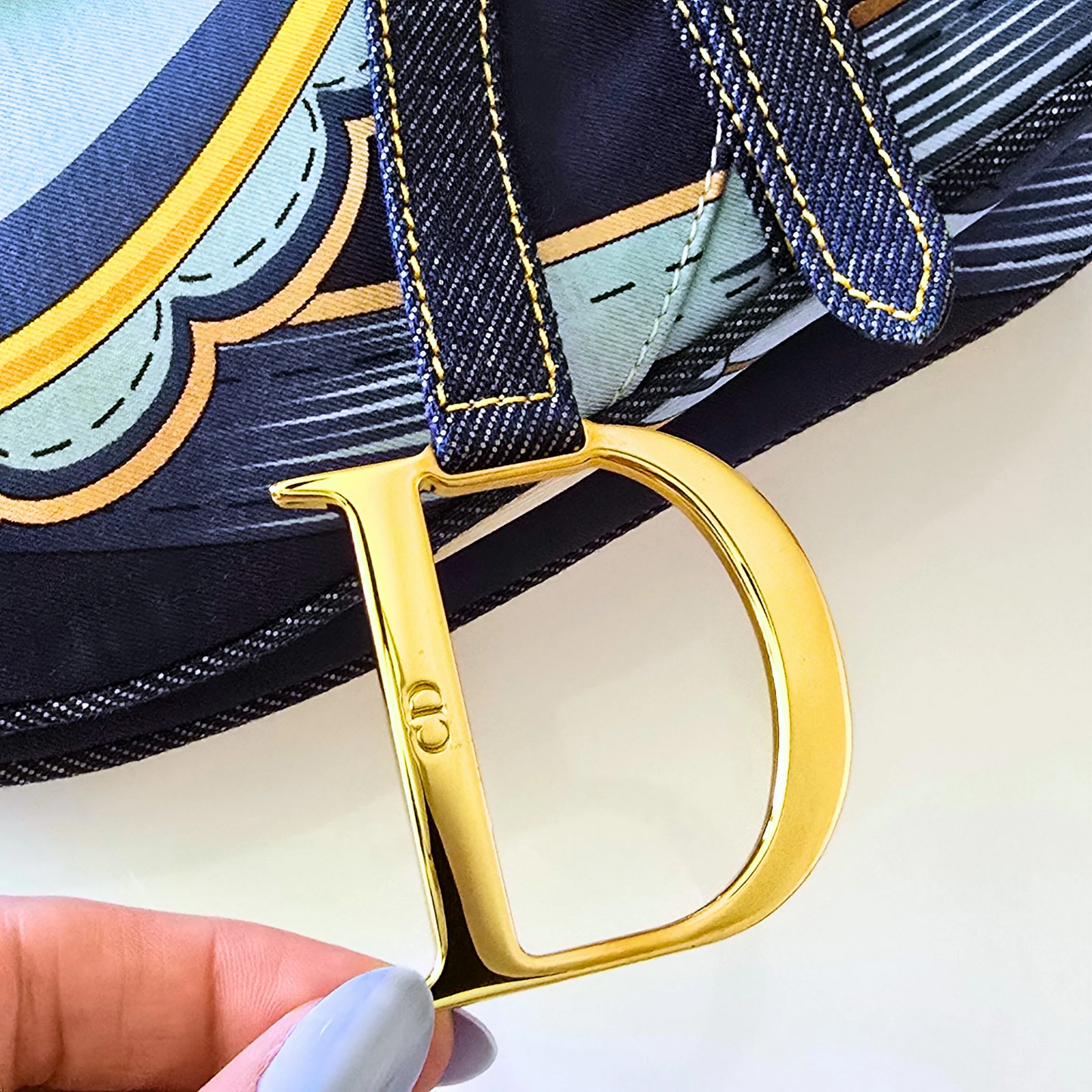 Dior Satin Printed Saddle Bag ASO SATC