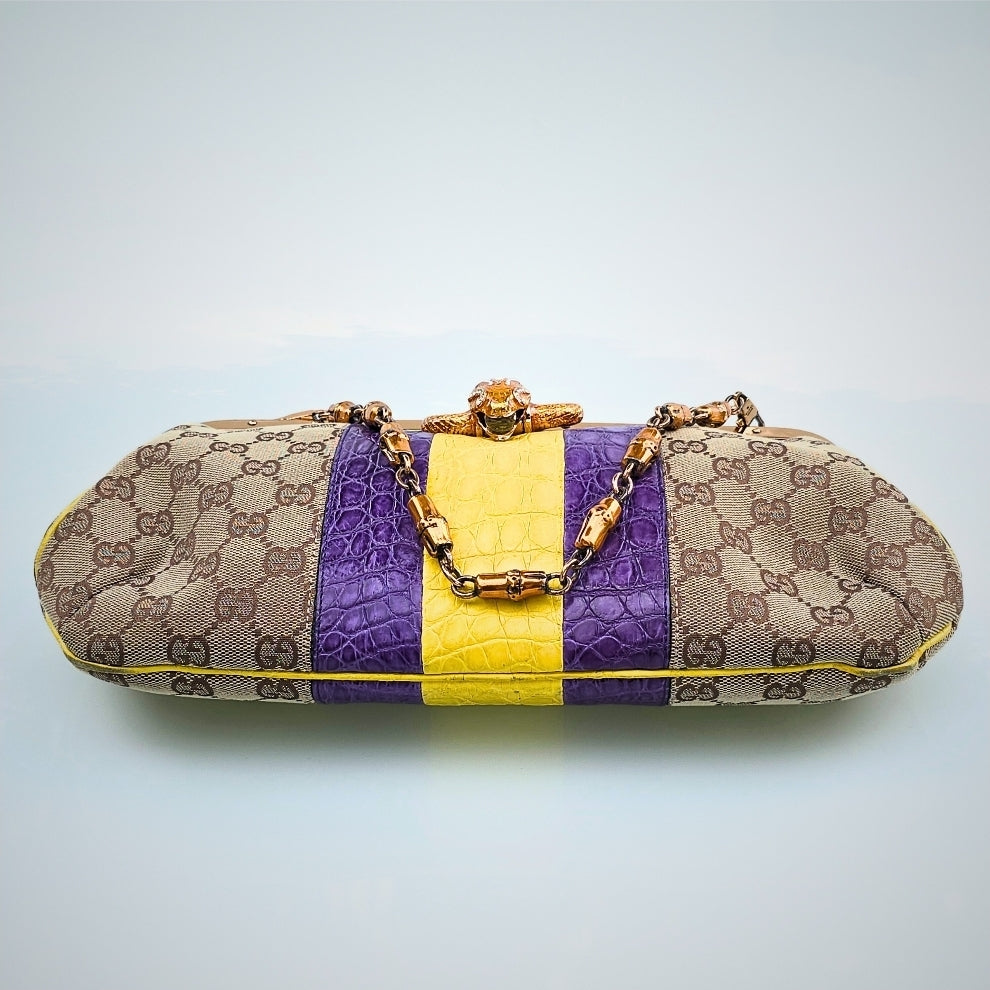 Gucci by Tom Ford Limited Edition Serpent Frame Bag with Alligator Trim
