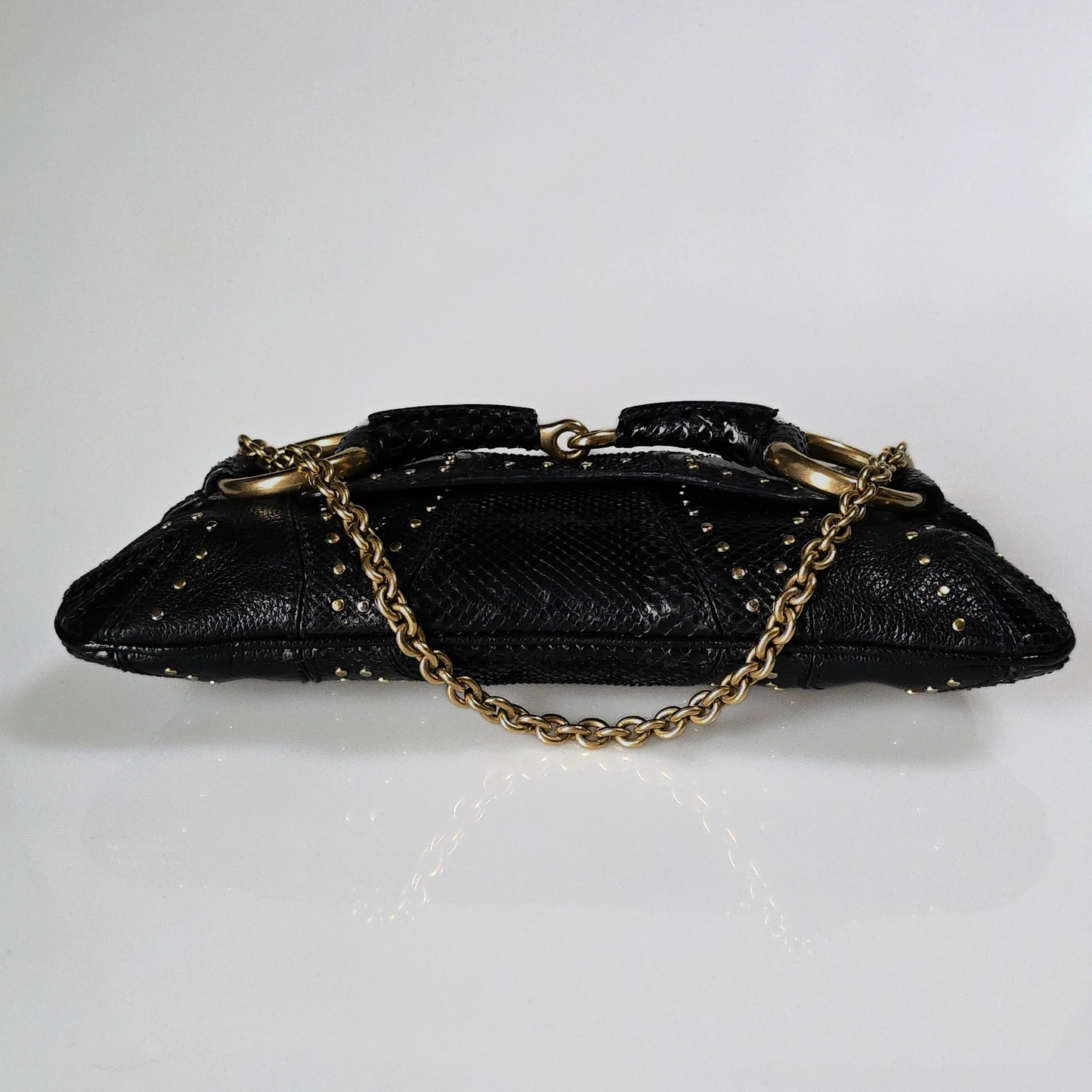 Gucci Tom Ford Era Horsebit Studded Snakeskin