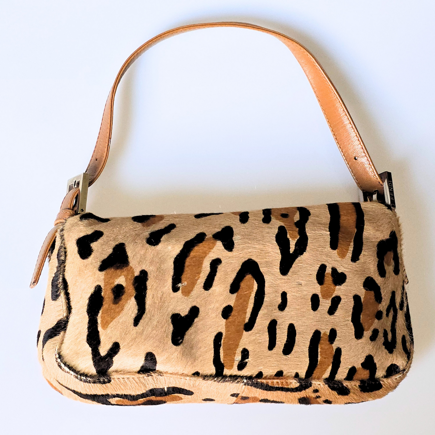 Fendi Baguette Leopard Print Pony Hair