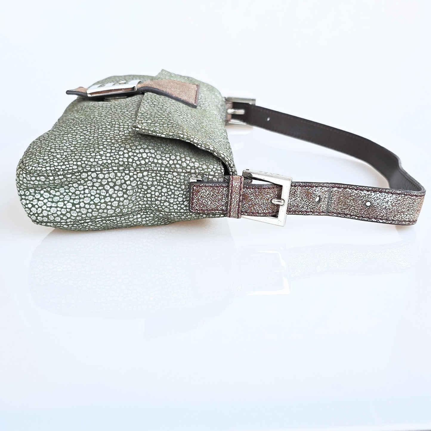 Fendi Baguette in Silver Lurex