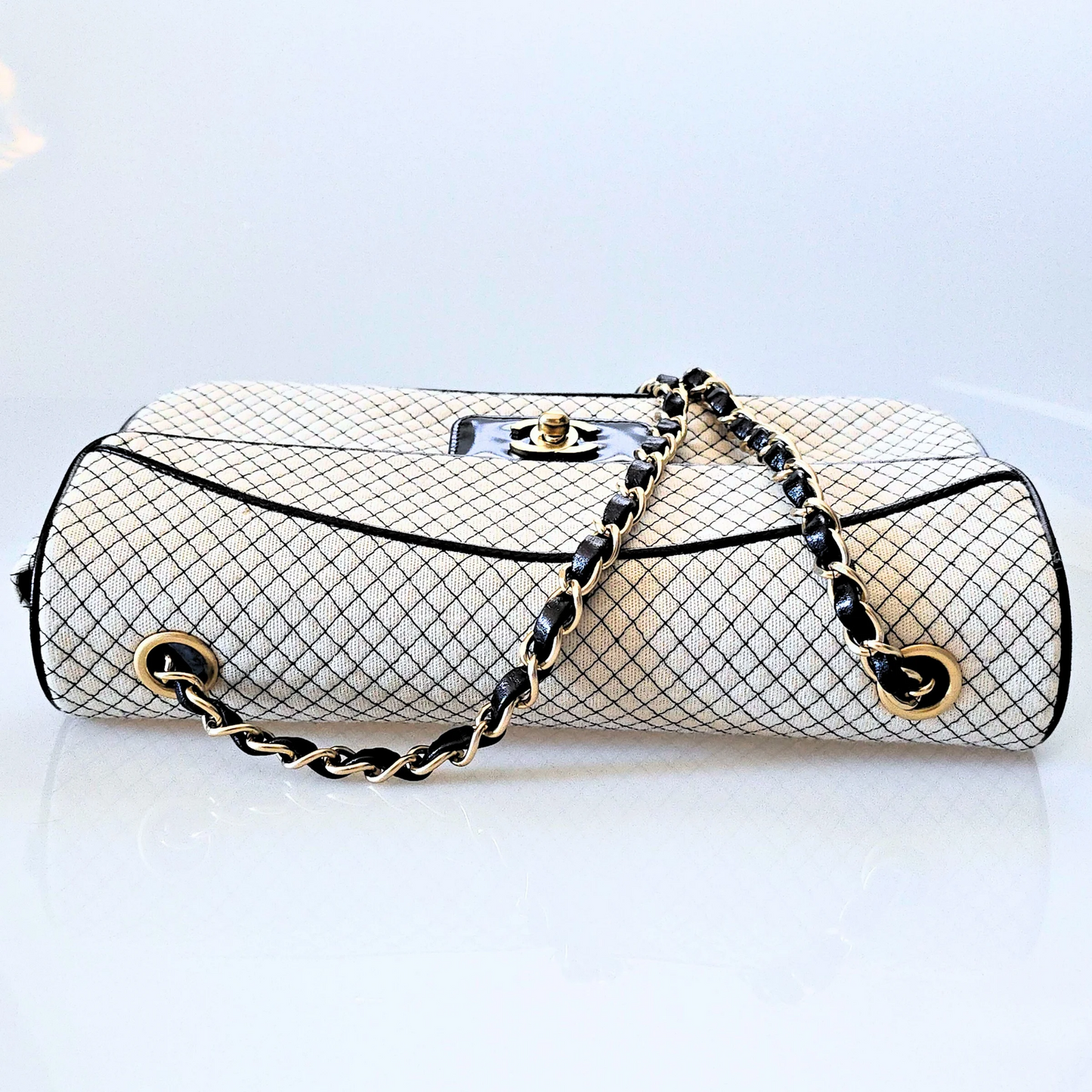 Chanel East West Jersey Flap Bag