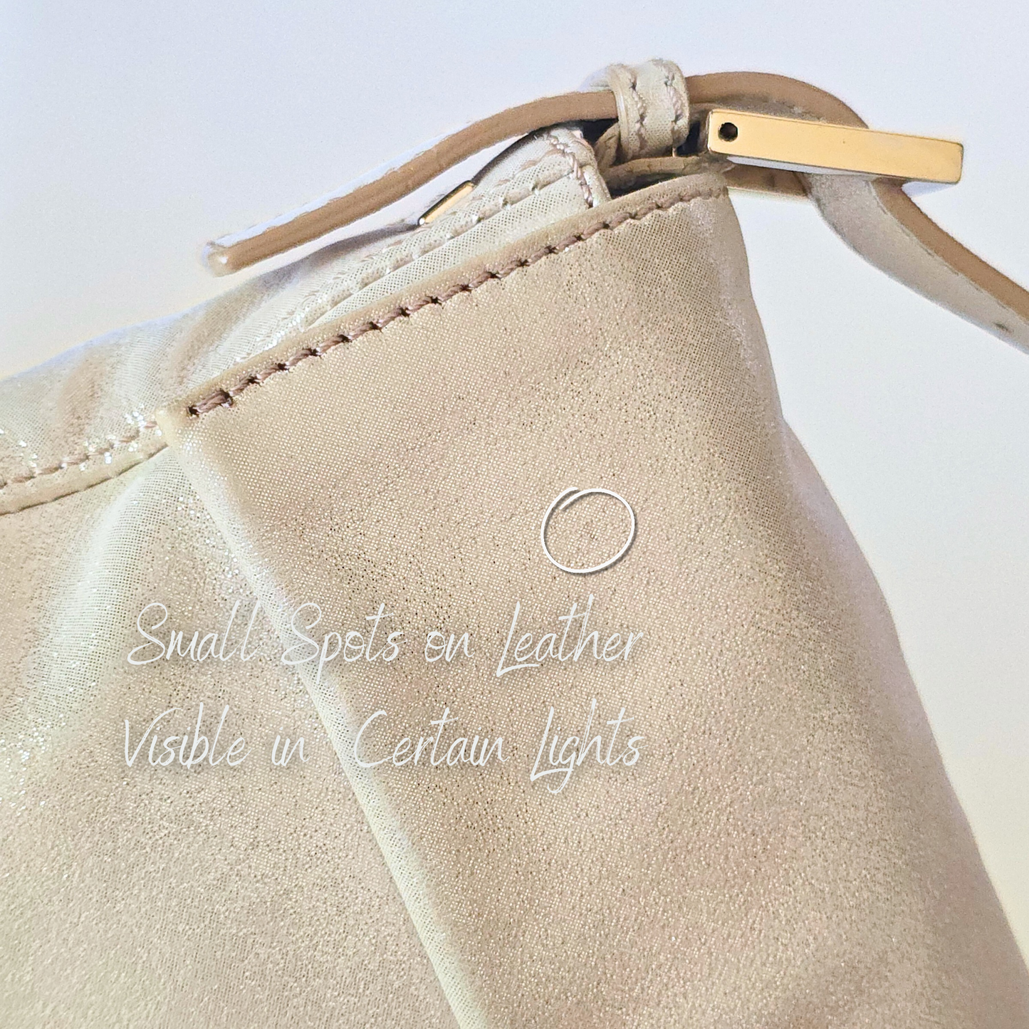 Fendi Baguette Glittery Champagne Gold