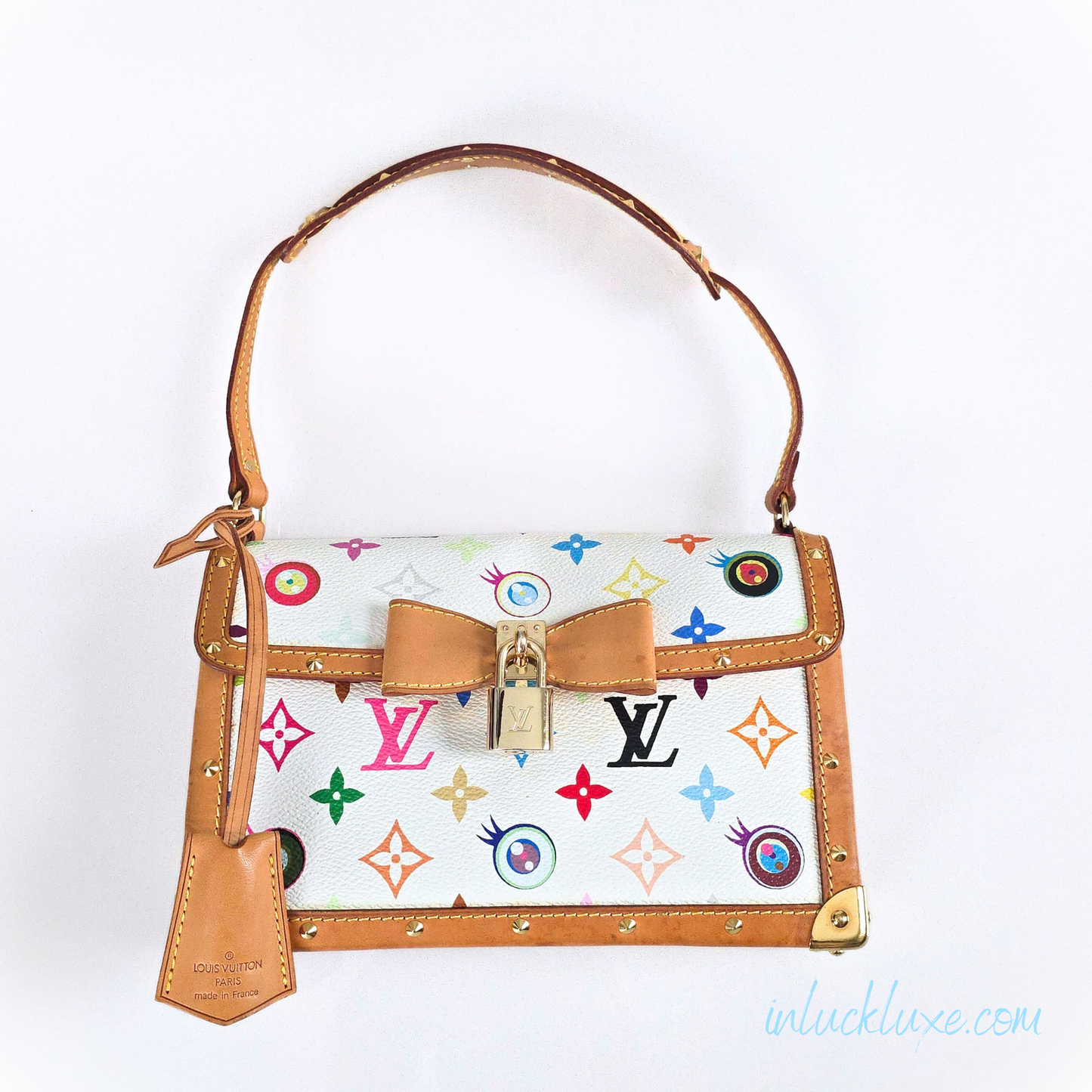 Louis Vuitton Limited Edition Takashi Murakami "Eye Miss You" Multicolor Trunk Shoulder Bag