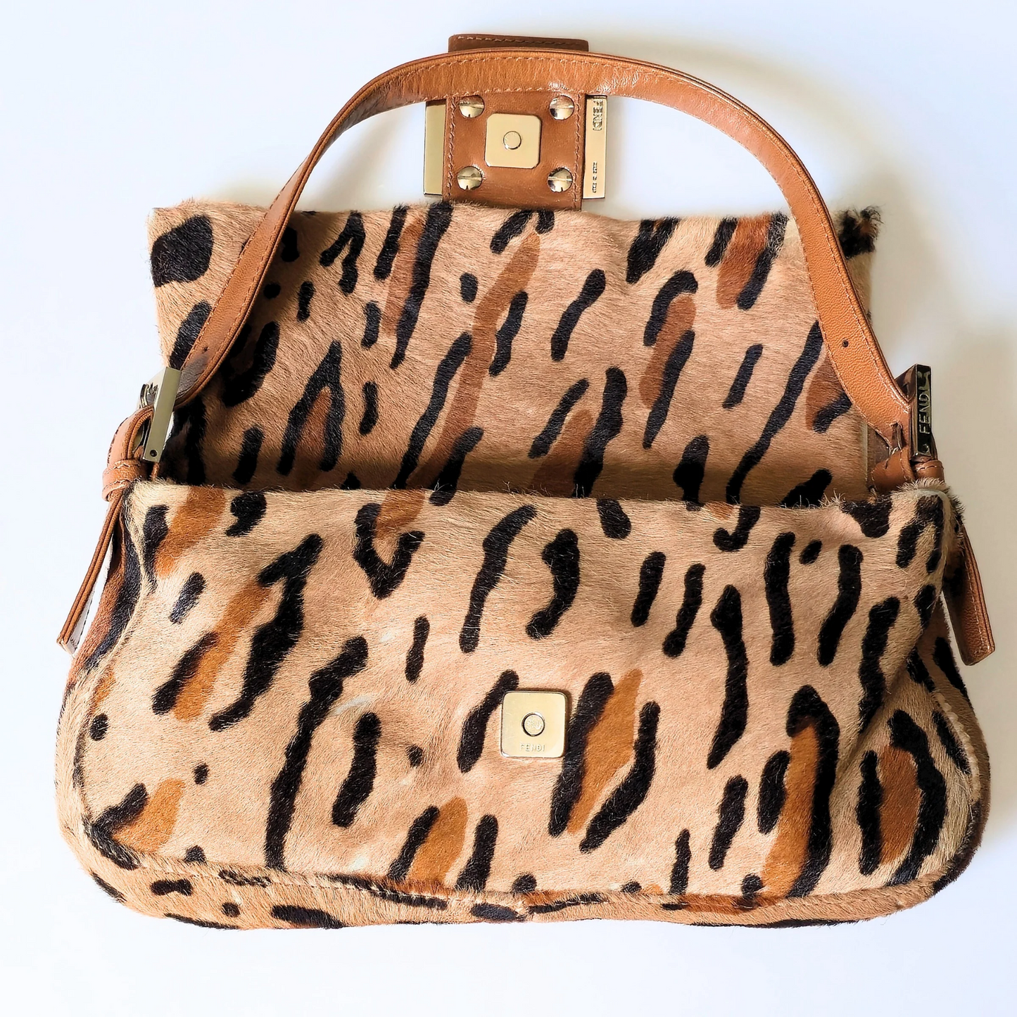 Fendi Baguette Leopard Print Pony Hair