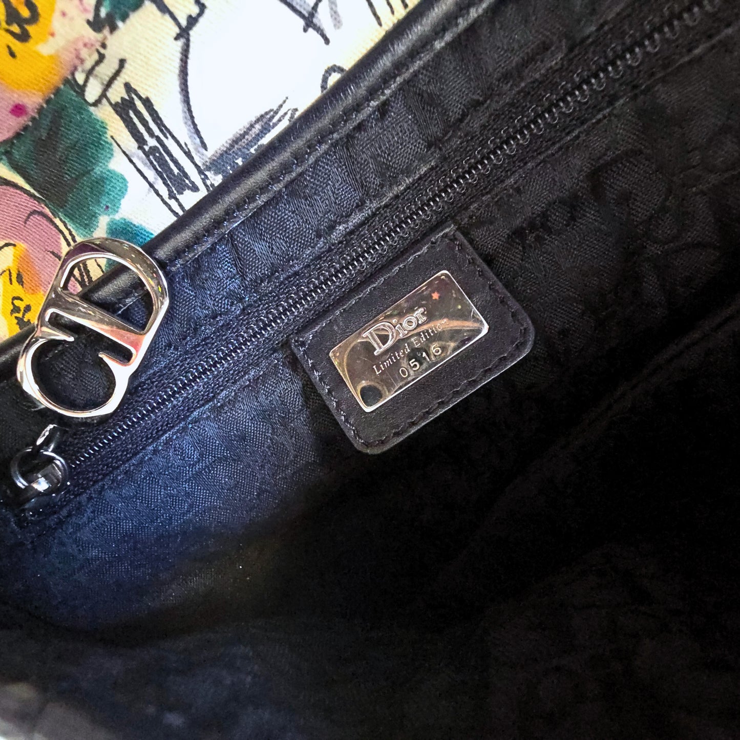 Dior Limited Edition 1950s Paris Sketch Saddle Bag