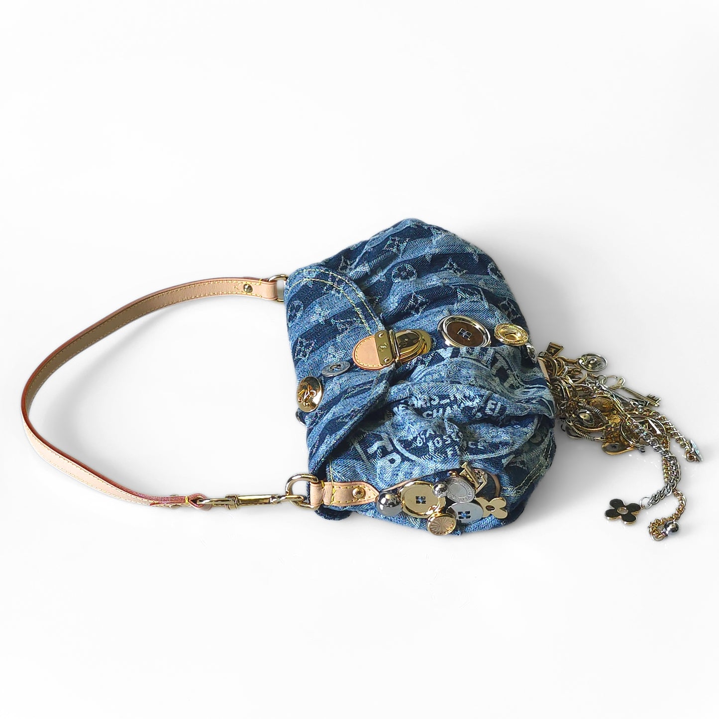 Louis Vuitton Limited Edition 2006 Mini Pleaty Denim Raye with Charms