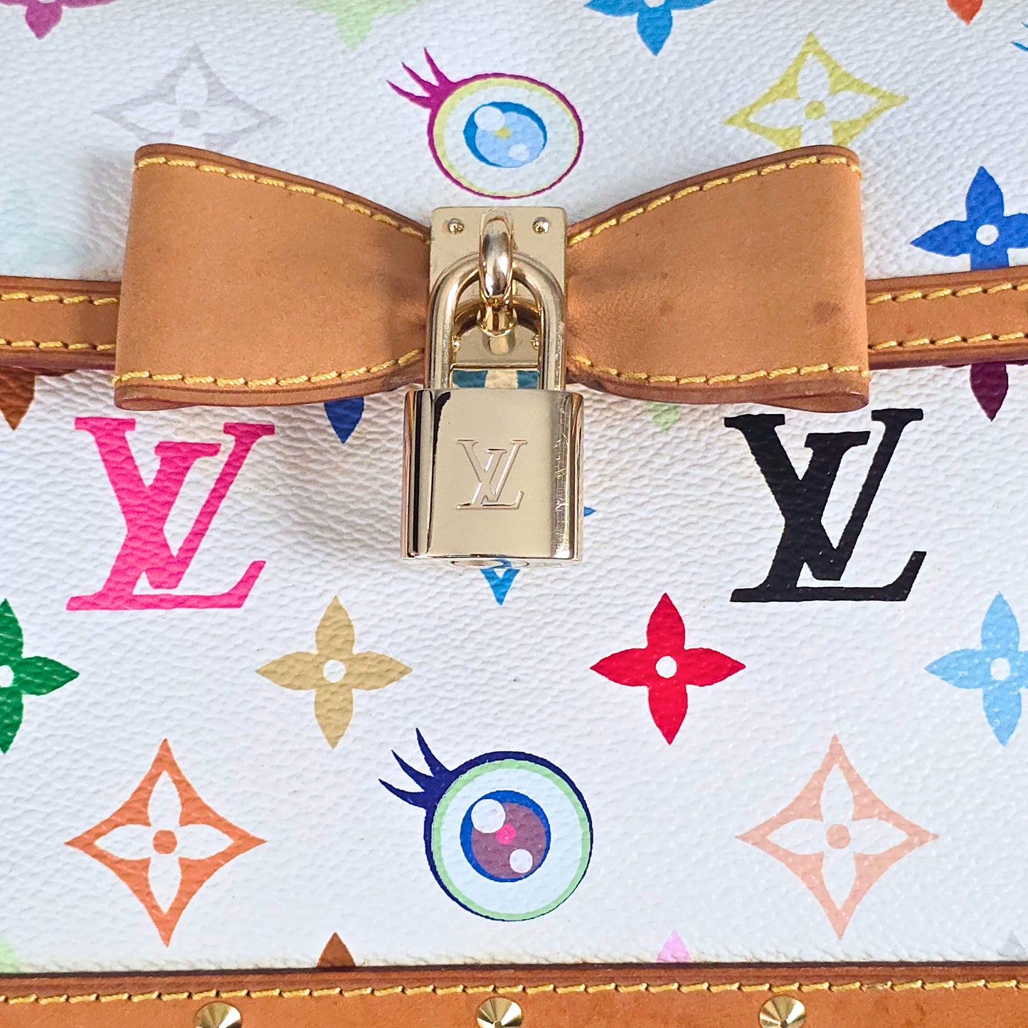 Louis Vuitton Limited Edition Takashi Murakami "Eye Miss You" Multicolor Trunk Shoulder Bag